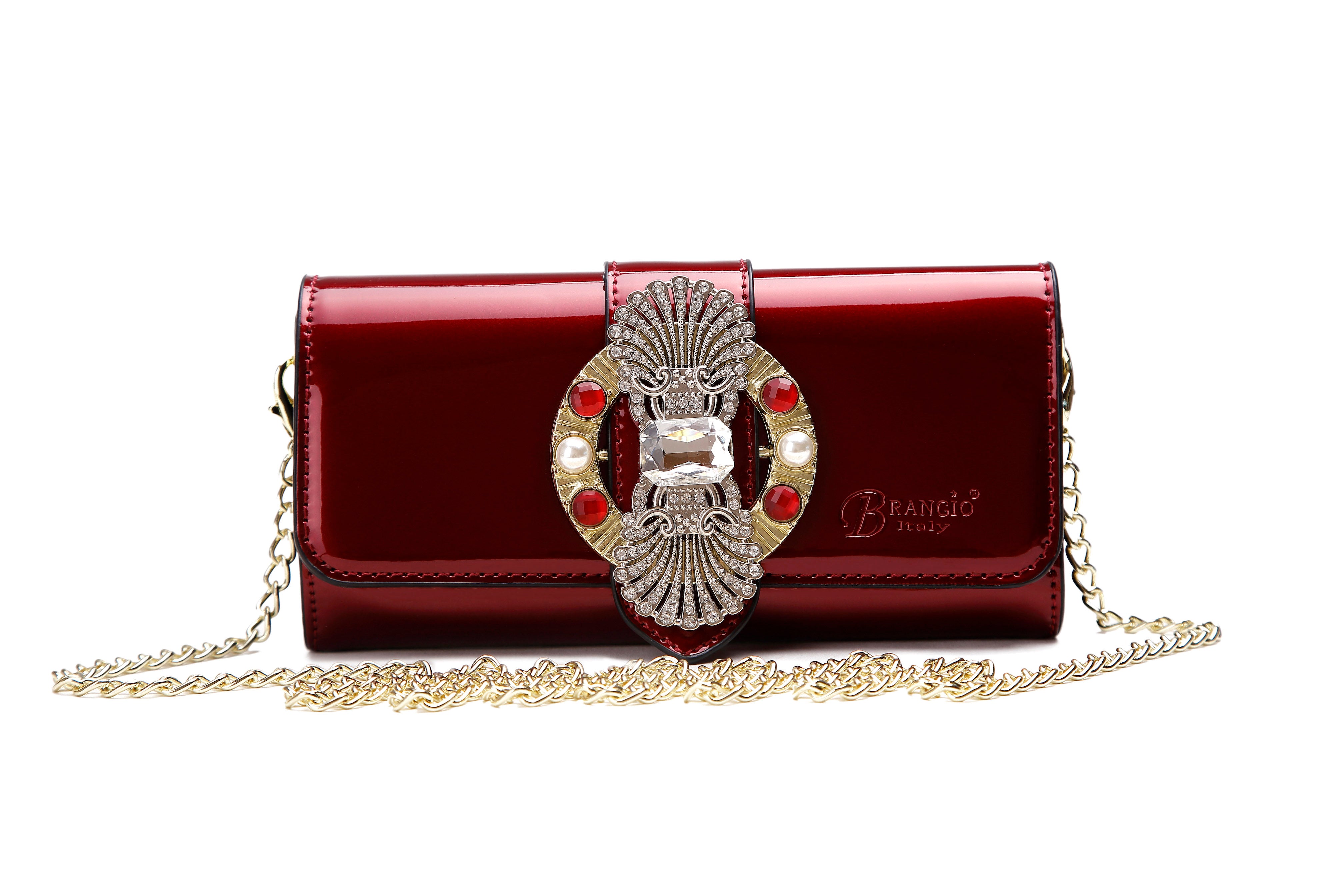 Queen's Crown Magnetic Clasp Womens Crossbody Wallet & Purse - Brangio Italy Co.