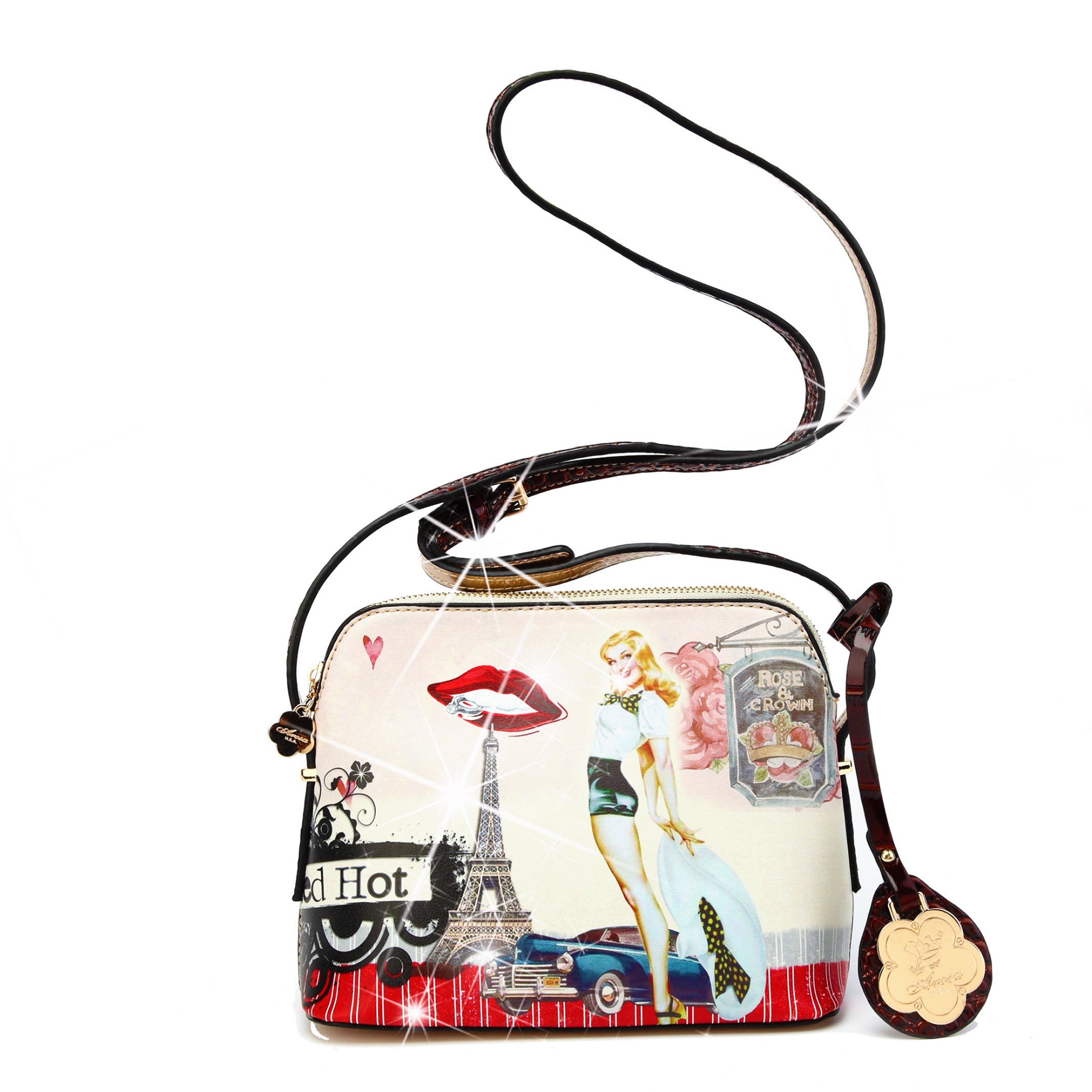 Retro Rebel Satchel Graphic Crossbody - Brangio Italy Co.