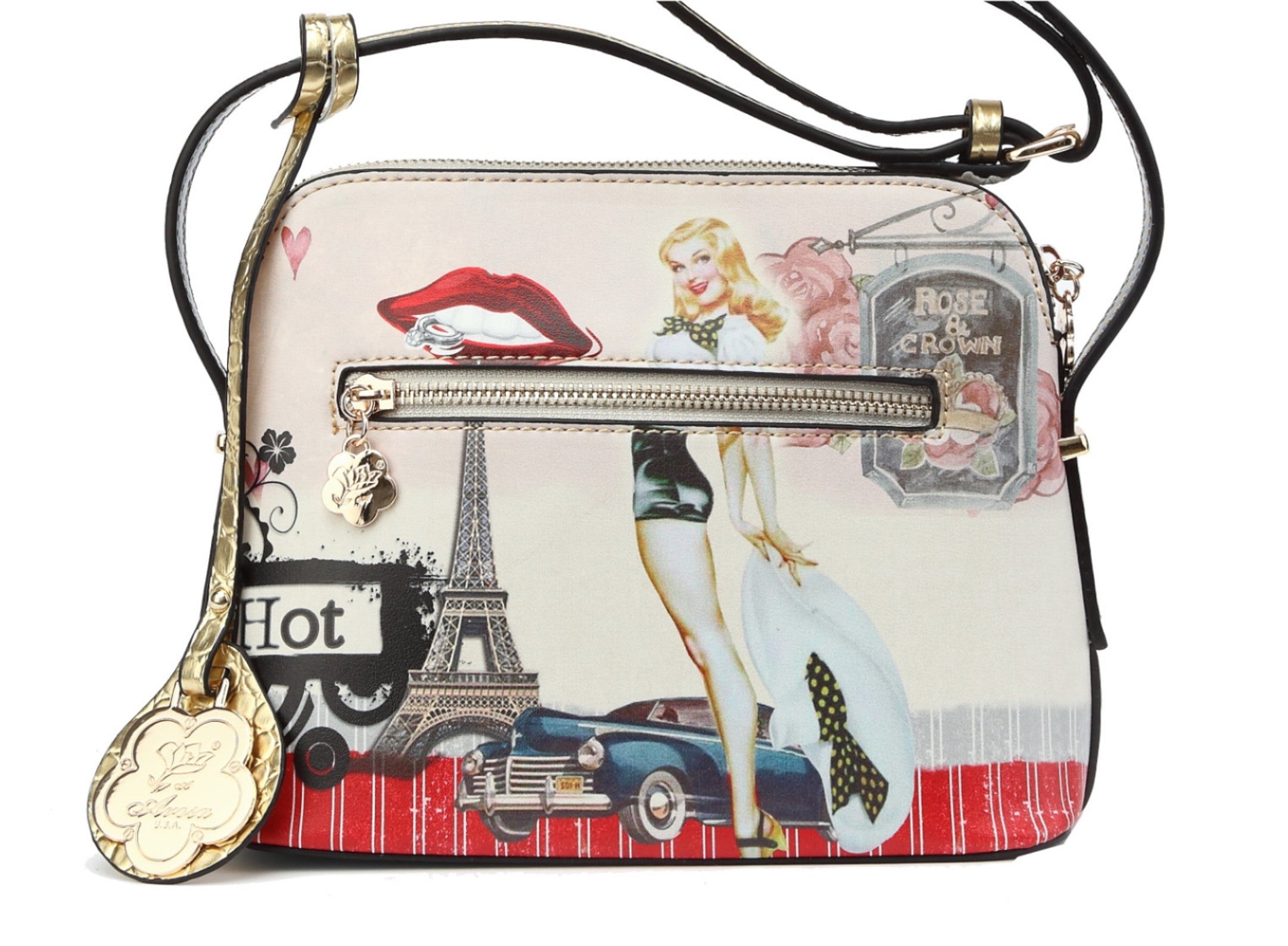 Retro Rebel Satchel Graphic Crossbody - Brangio Italy Co.