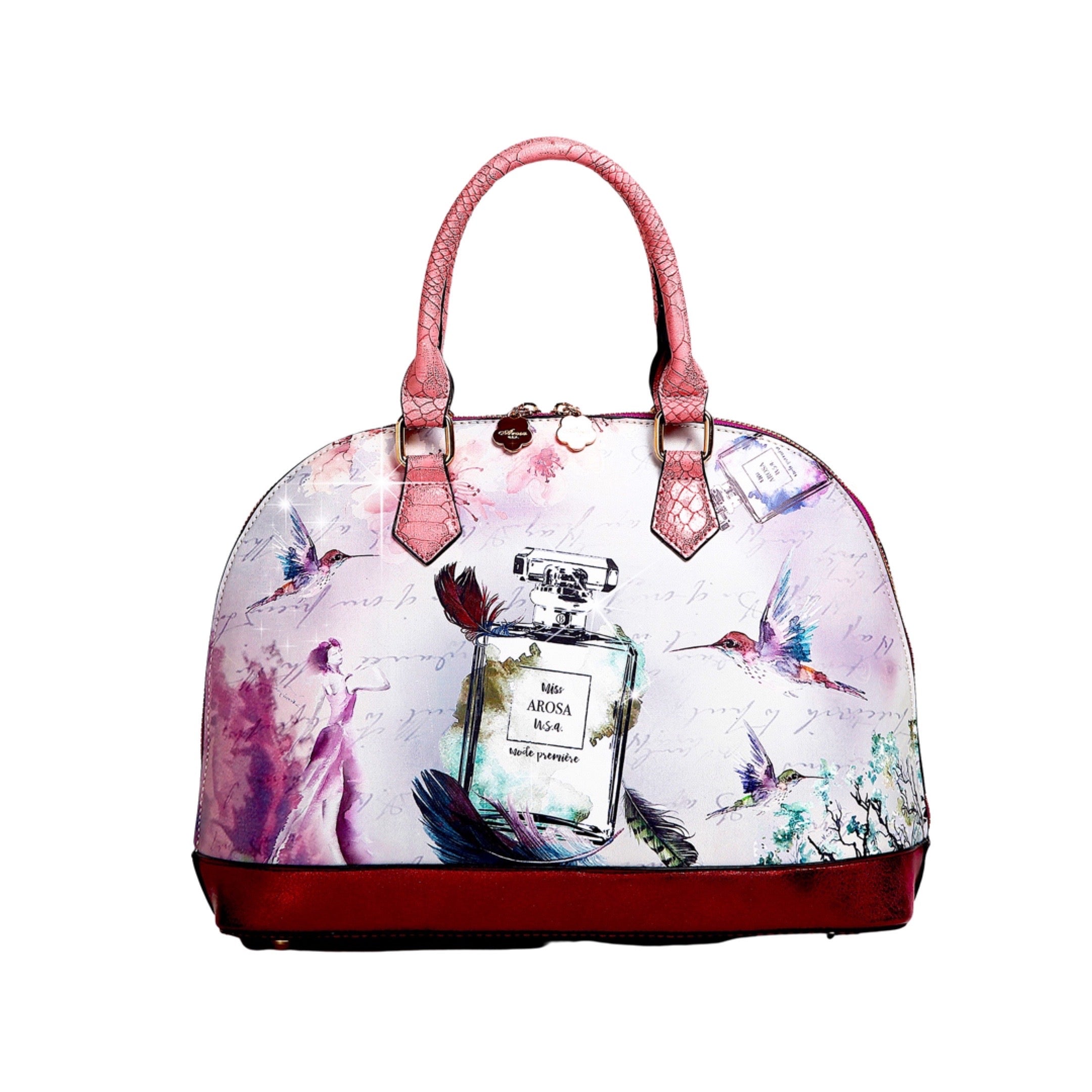 Fragrance Dome Vintage Hollywood Retro Graphic Handbag - Brangio Italy Co.