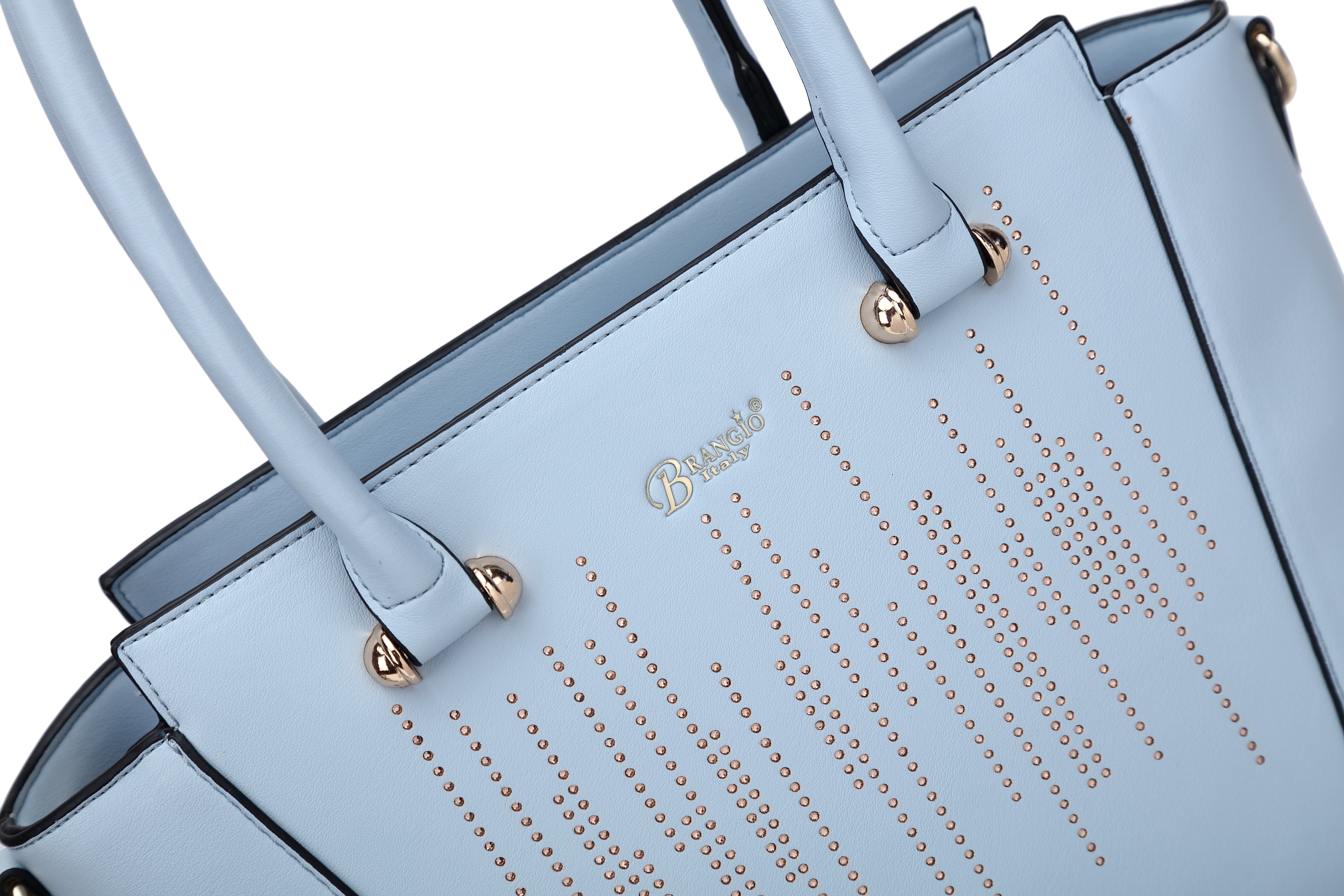 Brangio Italy Studded Tote Bag for Women - Designer Shoulder Handbag