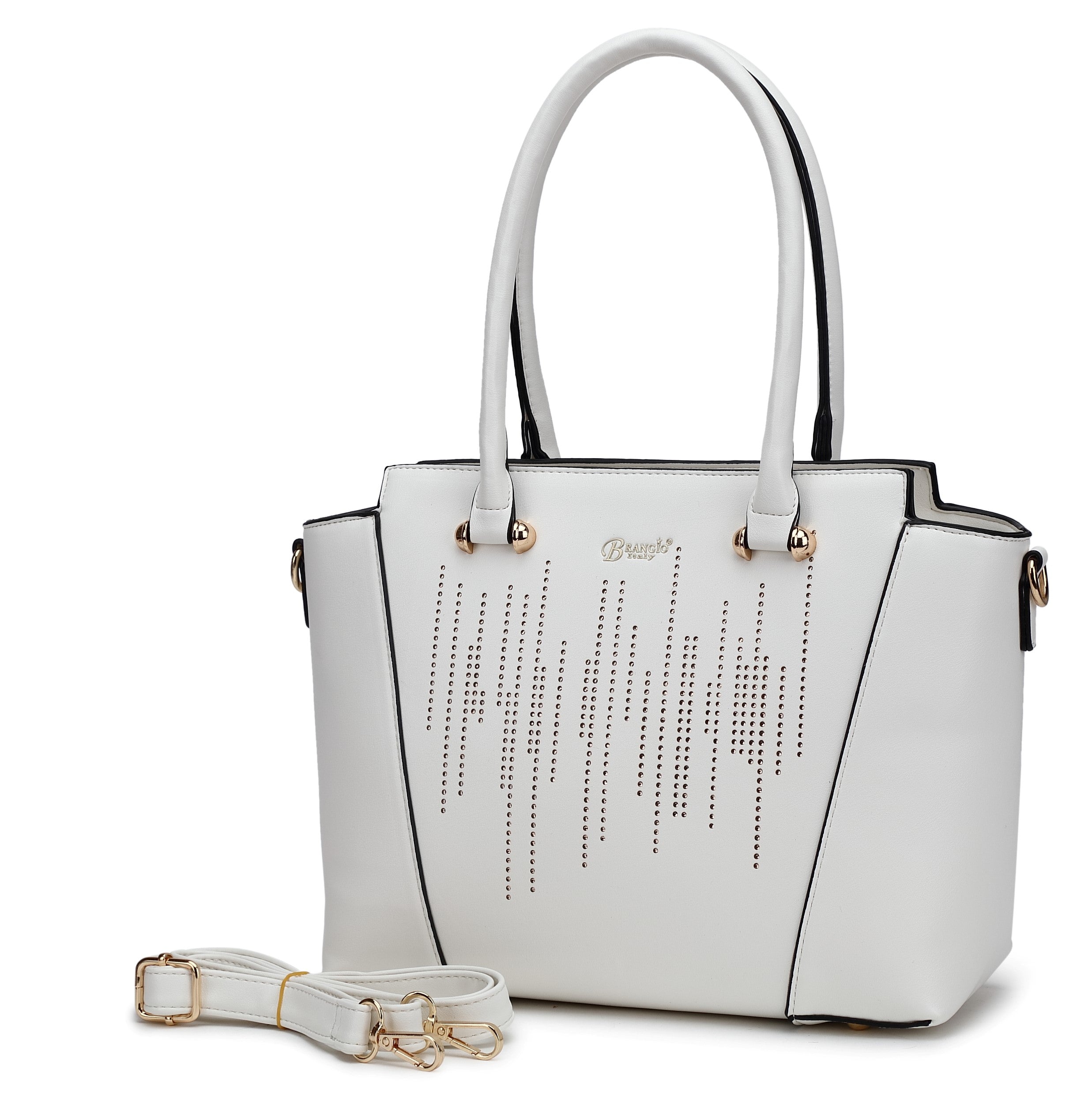 Brangio Italy Studded Tote Bag for Women - Designer Shoulder Handbag