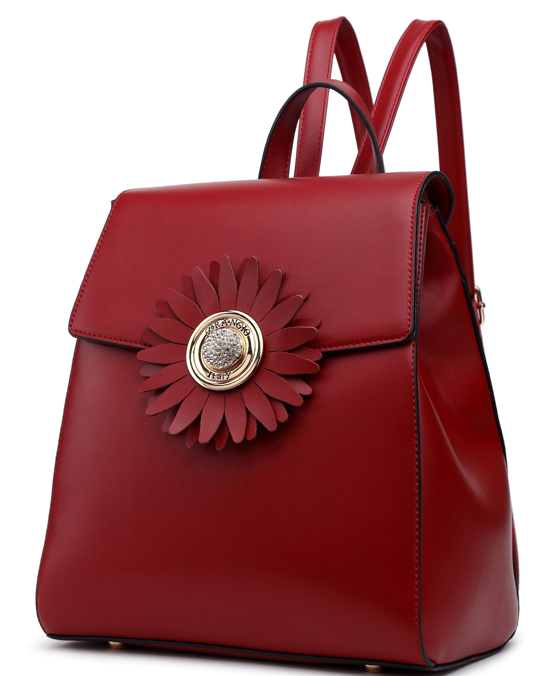 Brangio Italy Floral Backpack Purse for Women - Designer Fashion Backpack