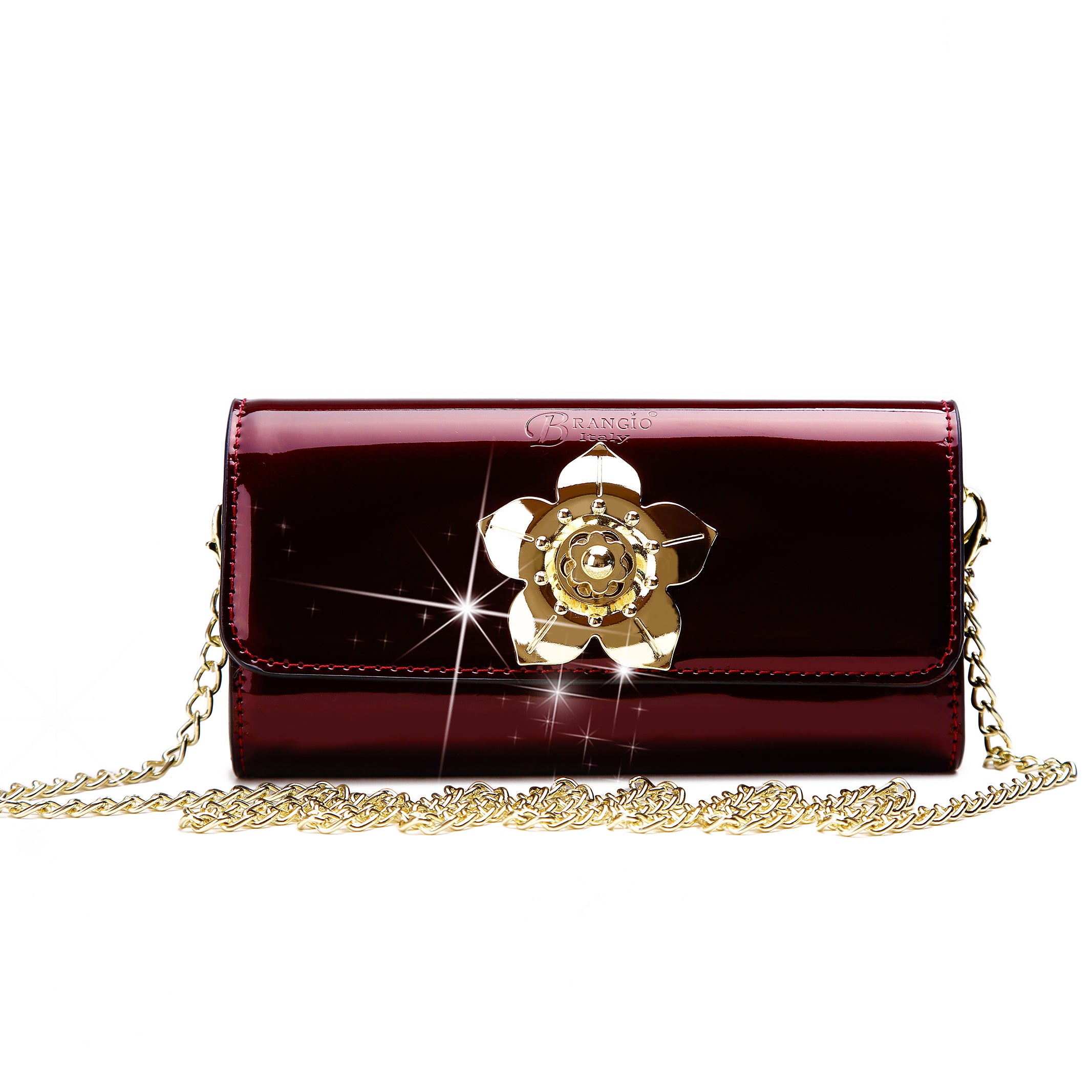 Floral Accent Womens Luxury Wallet Cell Phone Clutch - Brangio Italy Co.