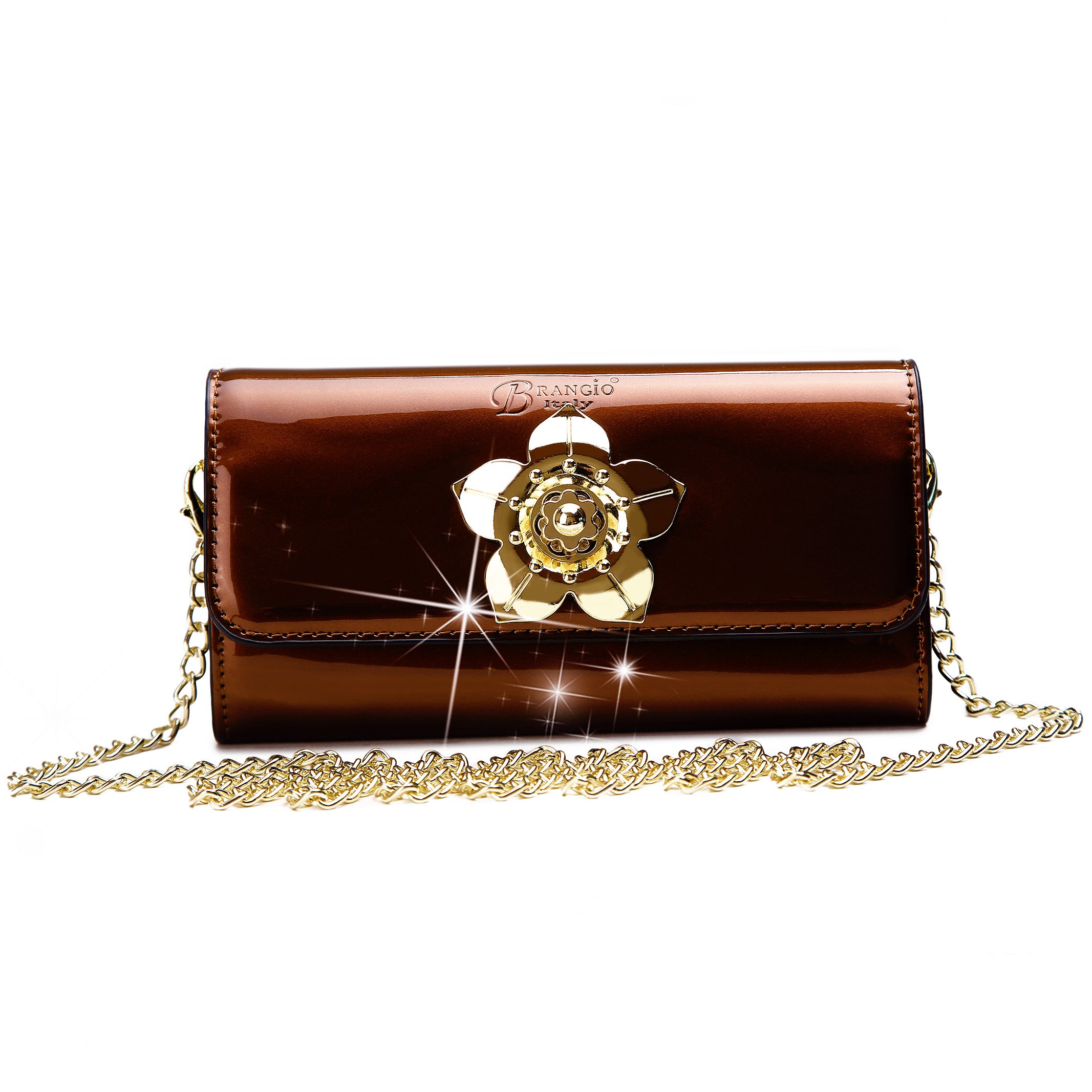 Floral Accent Womens Luxury Wallet Cell Phone Clutch - Brangio Italy Co.