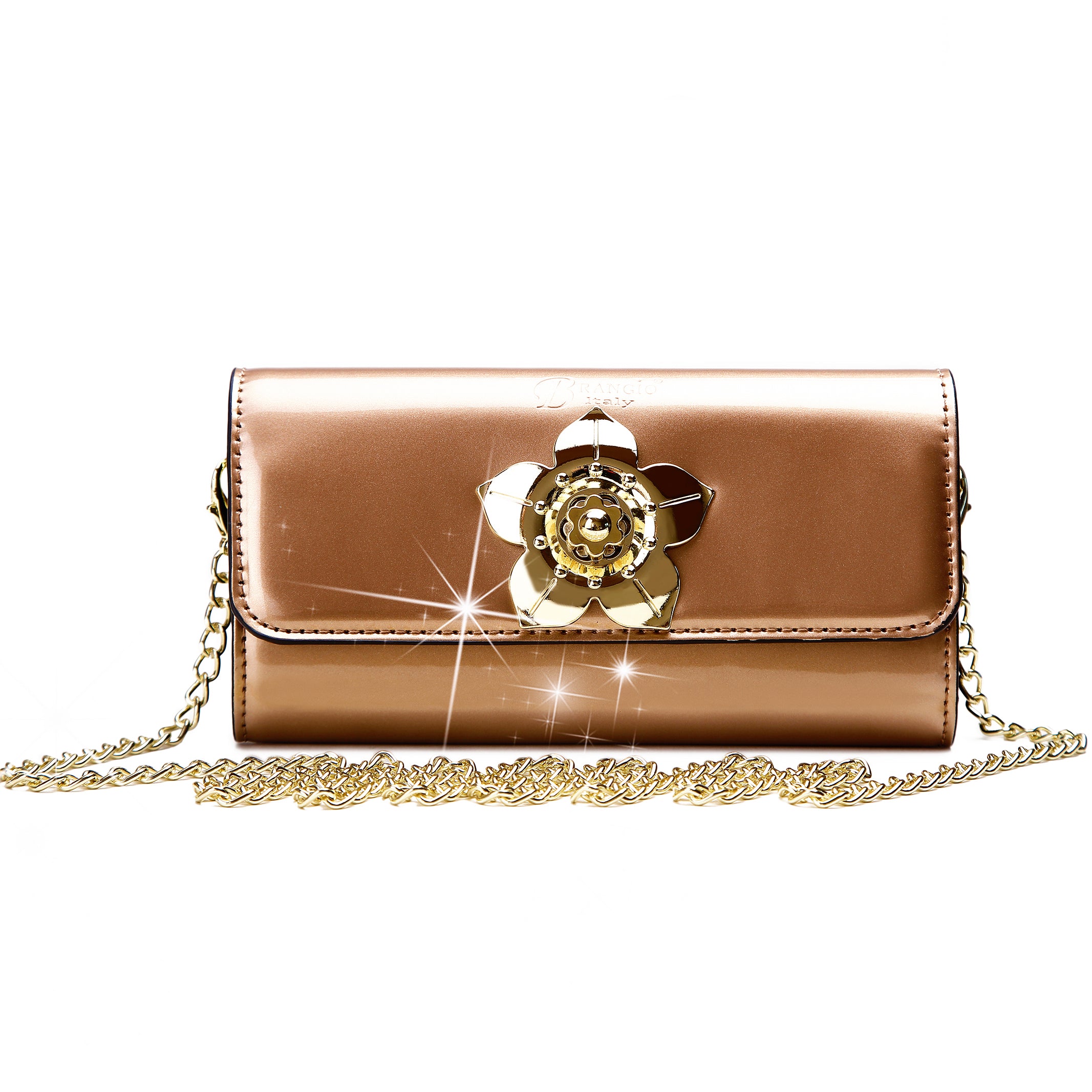 Floral Accent Womens Luxury Wallet Cell Phone Clutch - Brangio Italy Co.
