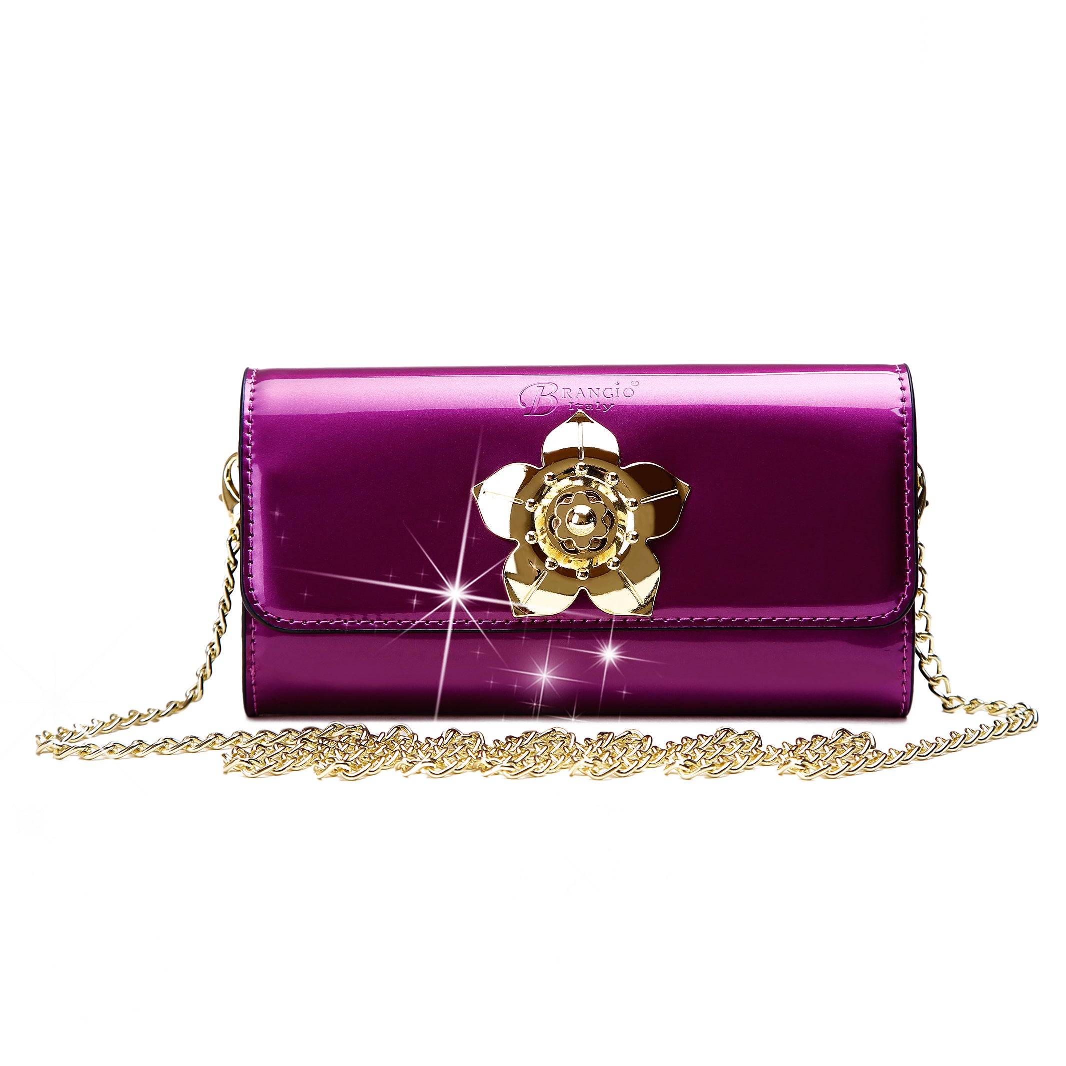 Floral Accent Womens Luxury Wallet Cell Phone Clutch - Brangio Italy Co.