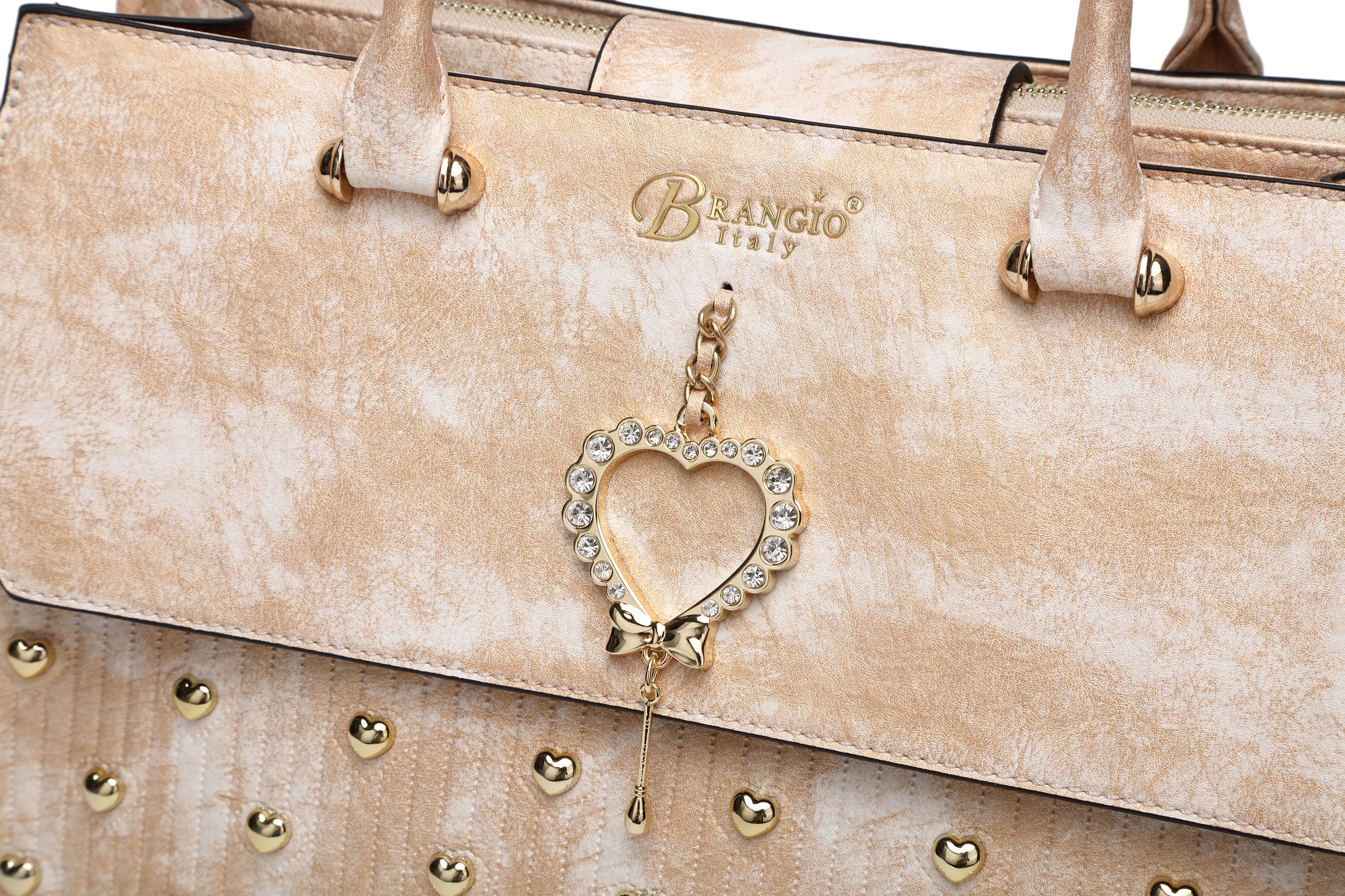 Heart 2 Heart Handmade Medium Elegant Satchel - Brangio Italy Co.