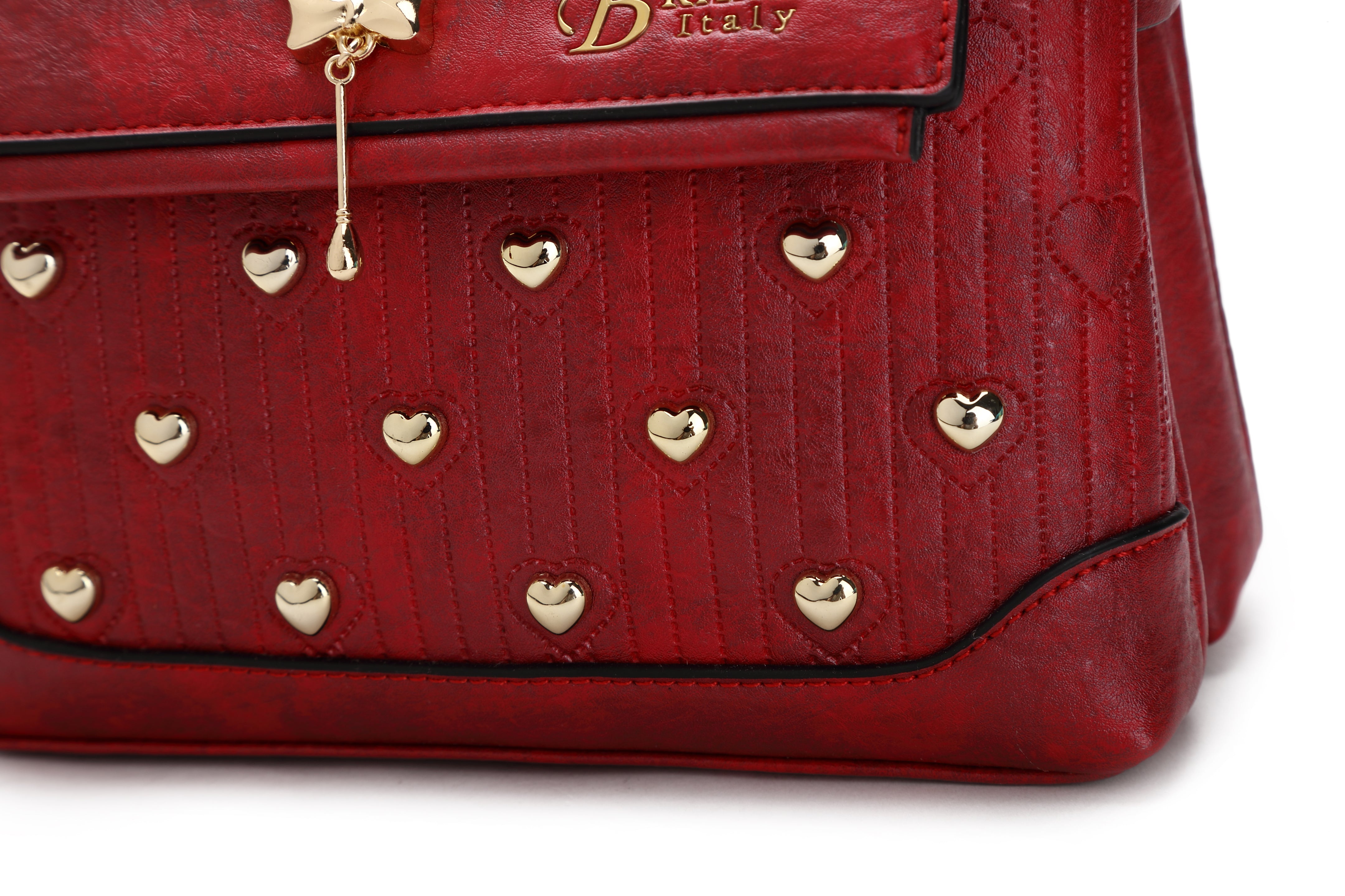 Hearts Handmade Cross-body Fashion Satchel - Brangio Italy Co.