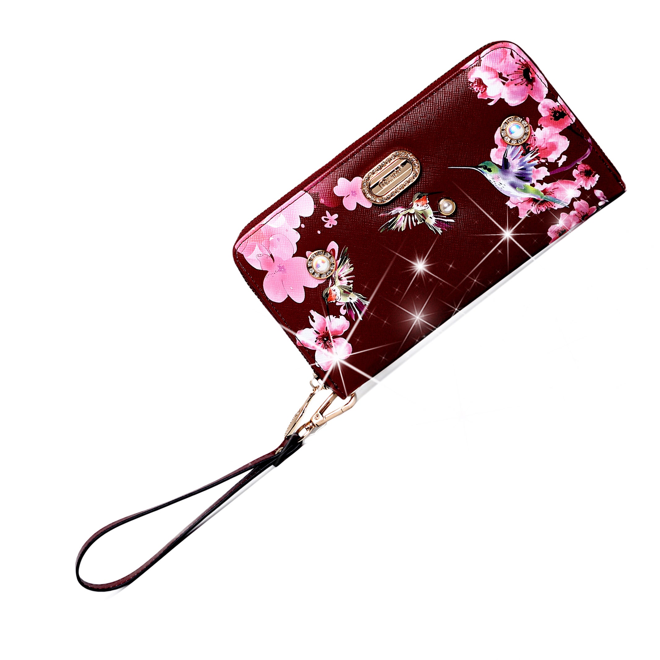 Hummingbird Vintage Wristlet Wallet for Women - Brangio Italy Co.