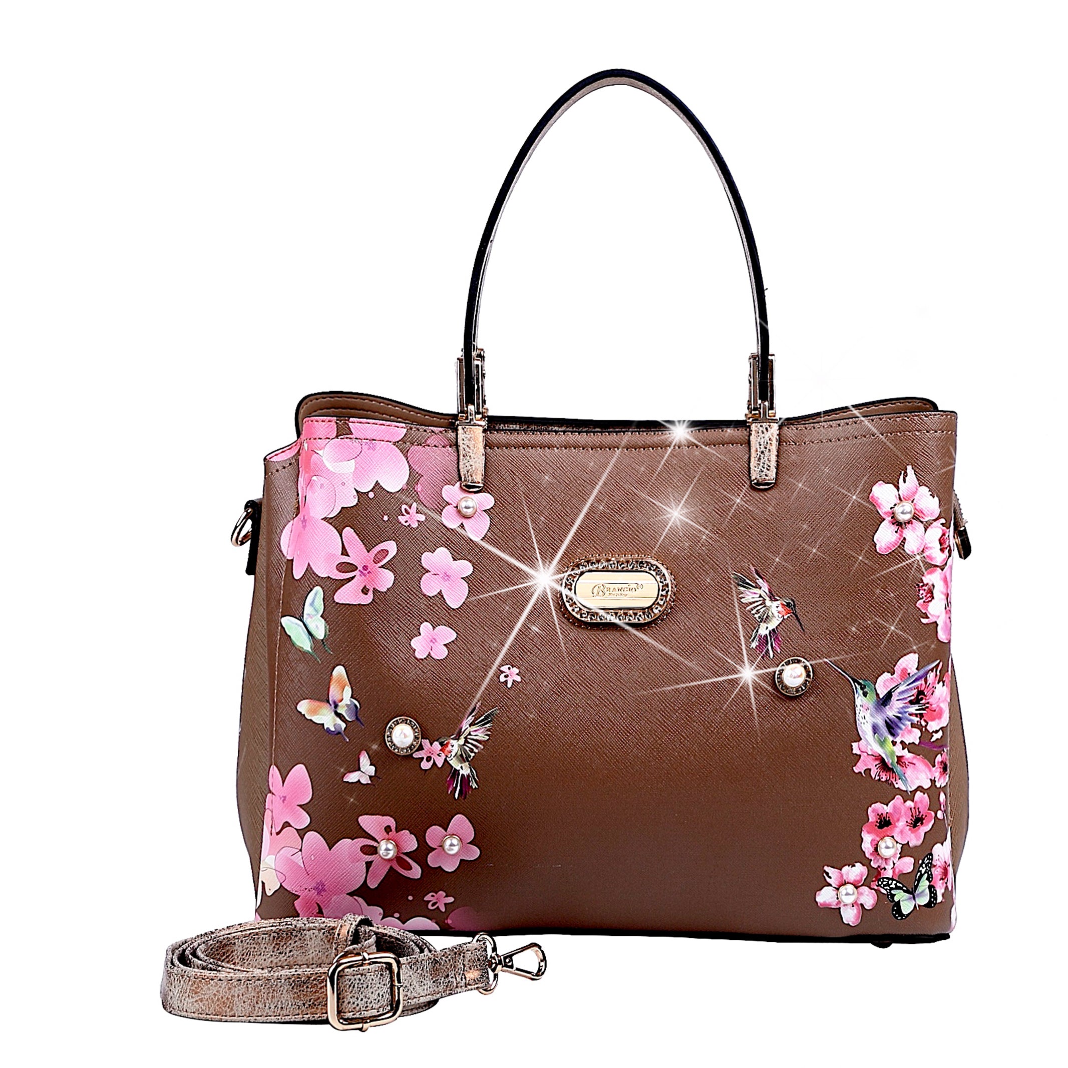 Hummingbird Women's Vintage Sugar Scratch & Stain Resistant Top-Handle Bag - Brangio Italy Co.