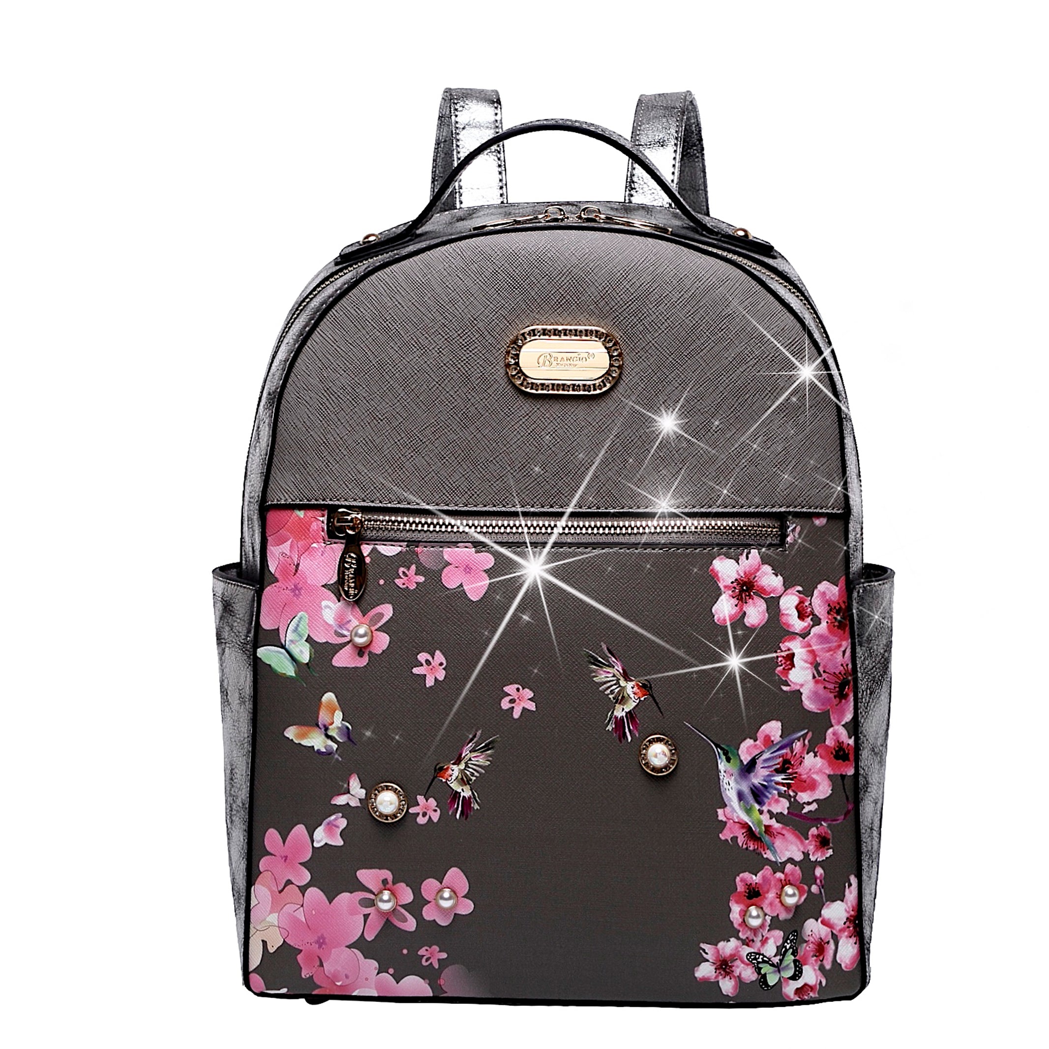 Hummingbird Crystal Laced Scratch & Stain Resistant Womens Backpack - Brangio Italy Co.