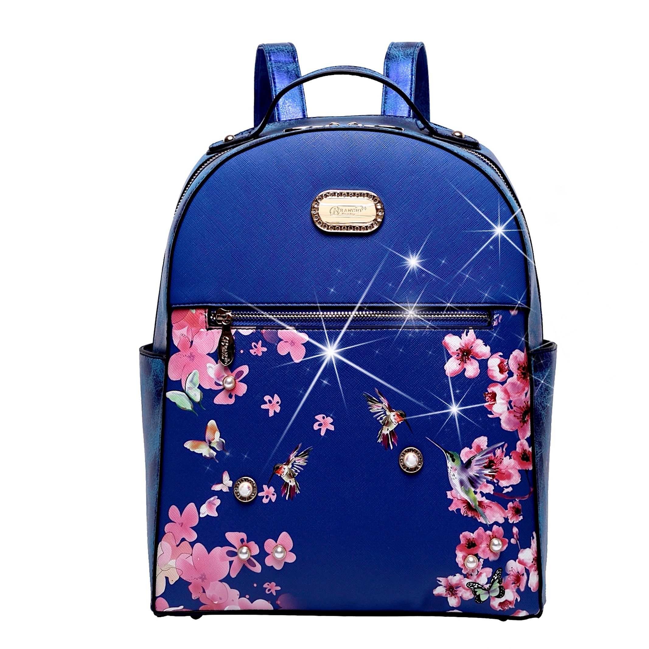 Hummingbird Crystal Laced Scratch & Stain Resistant Womens Backpack - Brangio Italy Co.