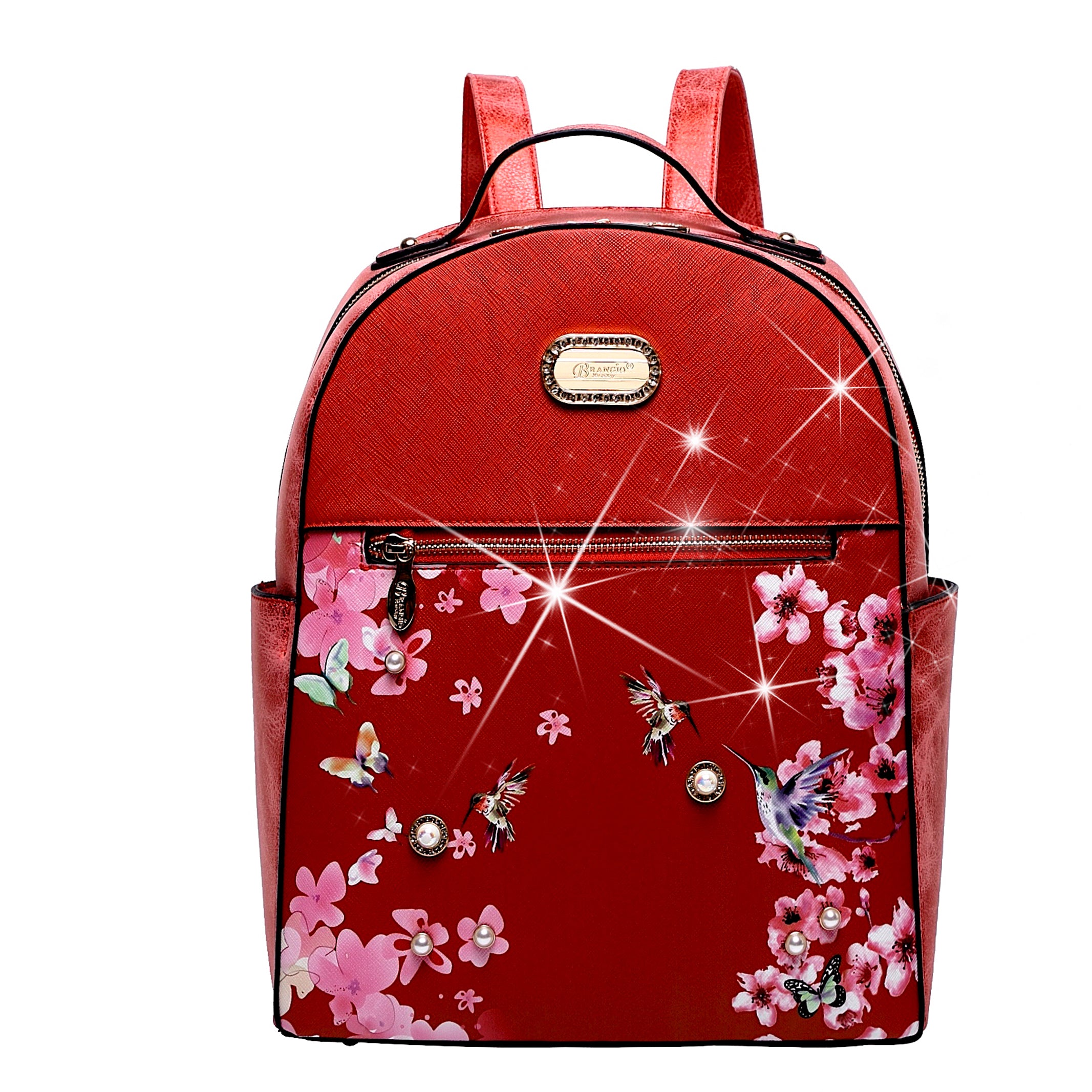 Hummingbird Crystal Laced Scratch & Stain Resistant Womens Backpack - Brangio Italy Co.
