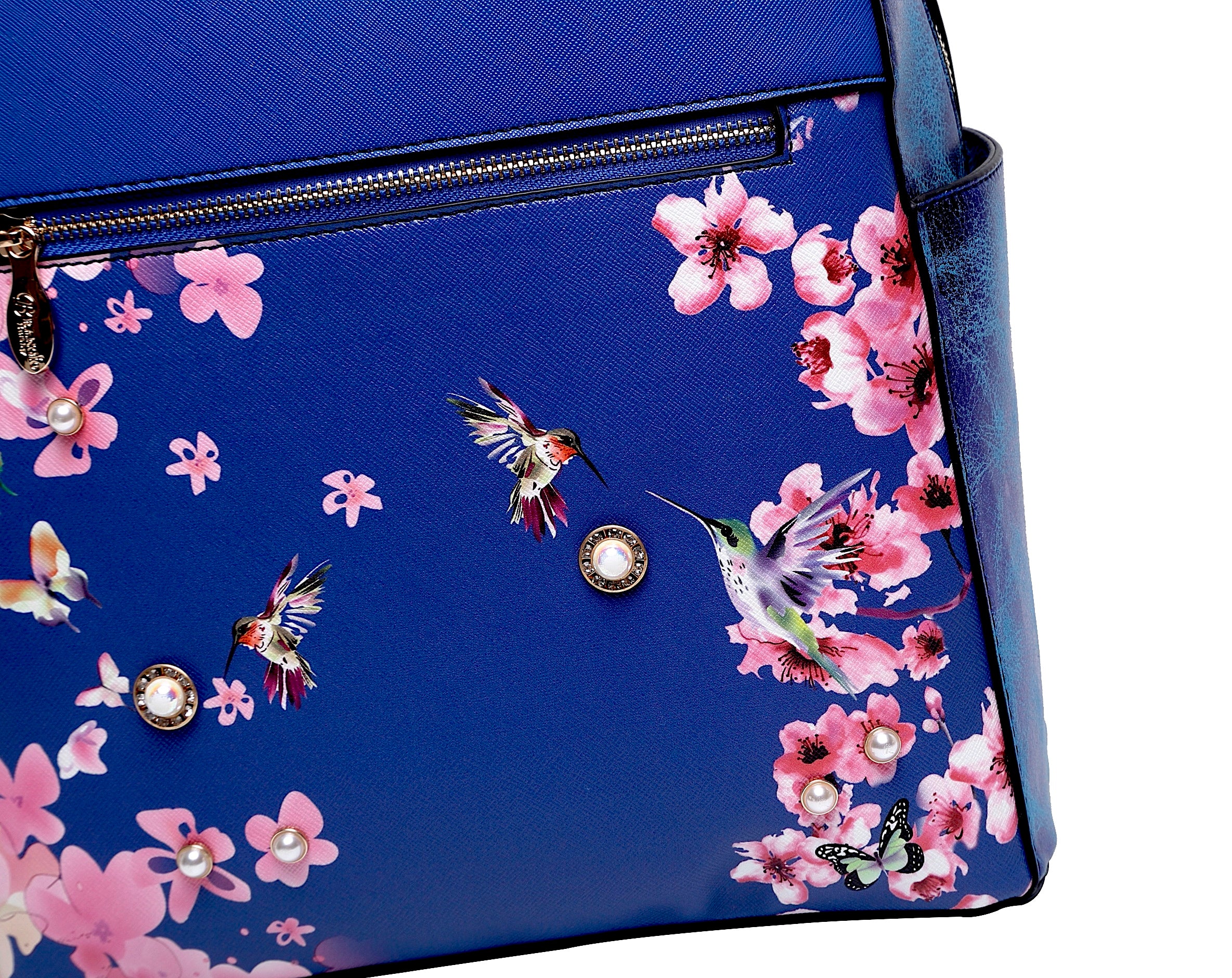 Hummingbird Crystal Laced Vegan Backpack + Wallet