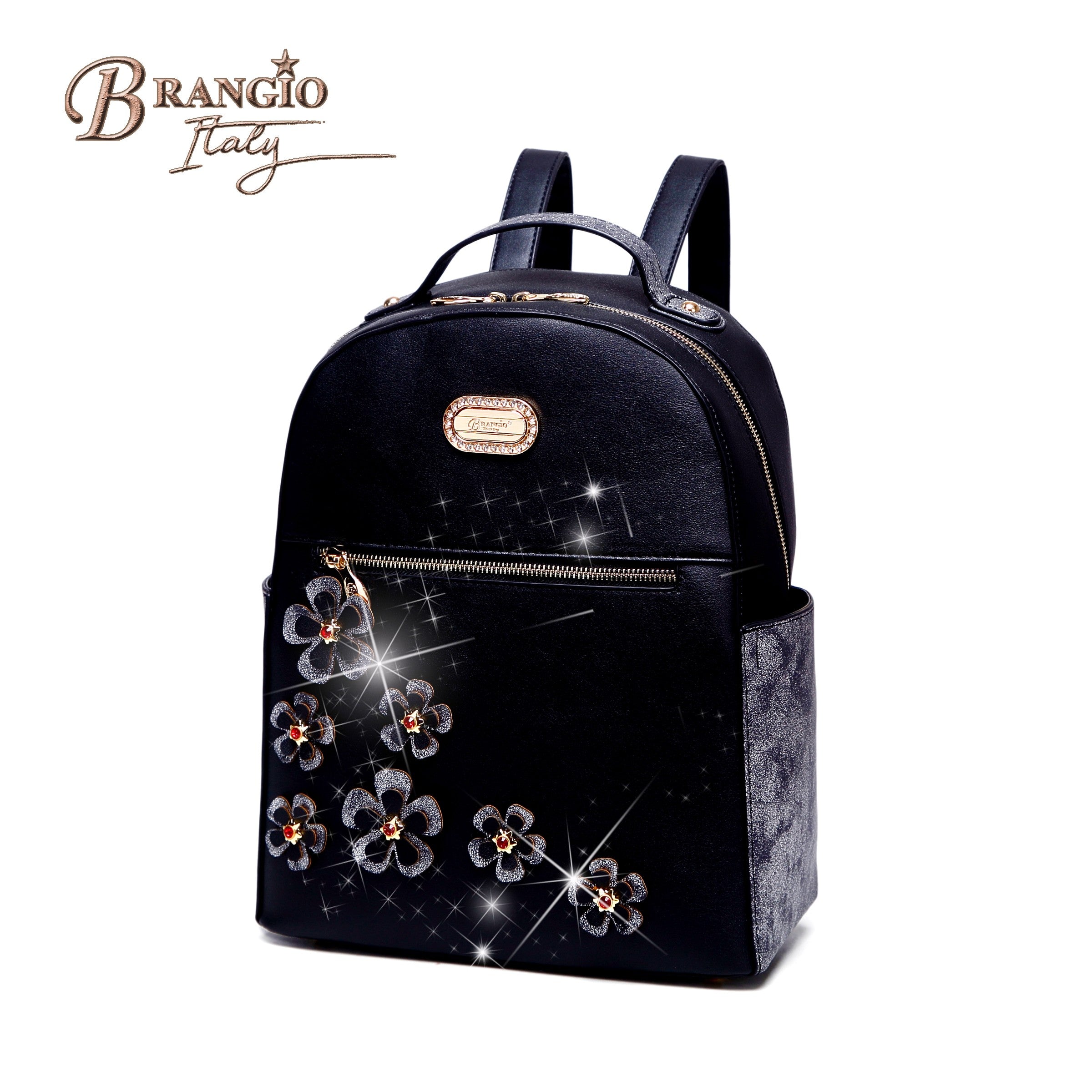 Twinkle Cosmos Floral Fashion Backpack + Wallet Set
