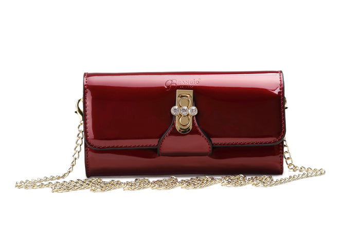Tri-Star Eveningl Clutch Crossbody Bag with Chain Strap - Brangio Italy Co.