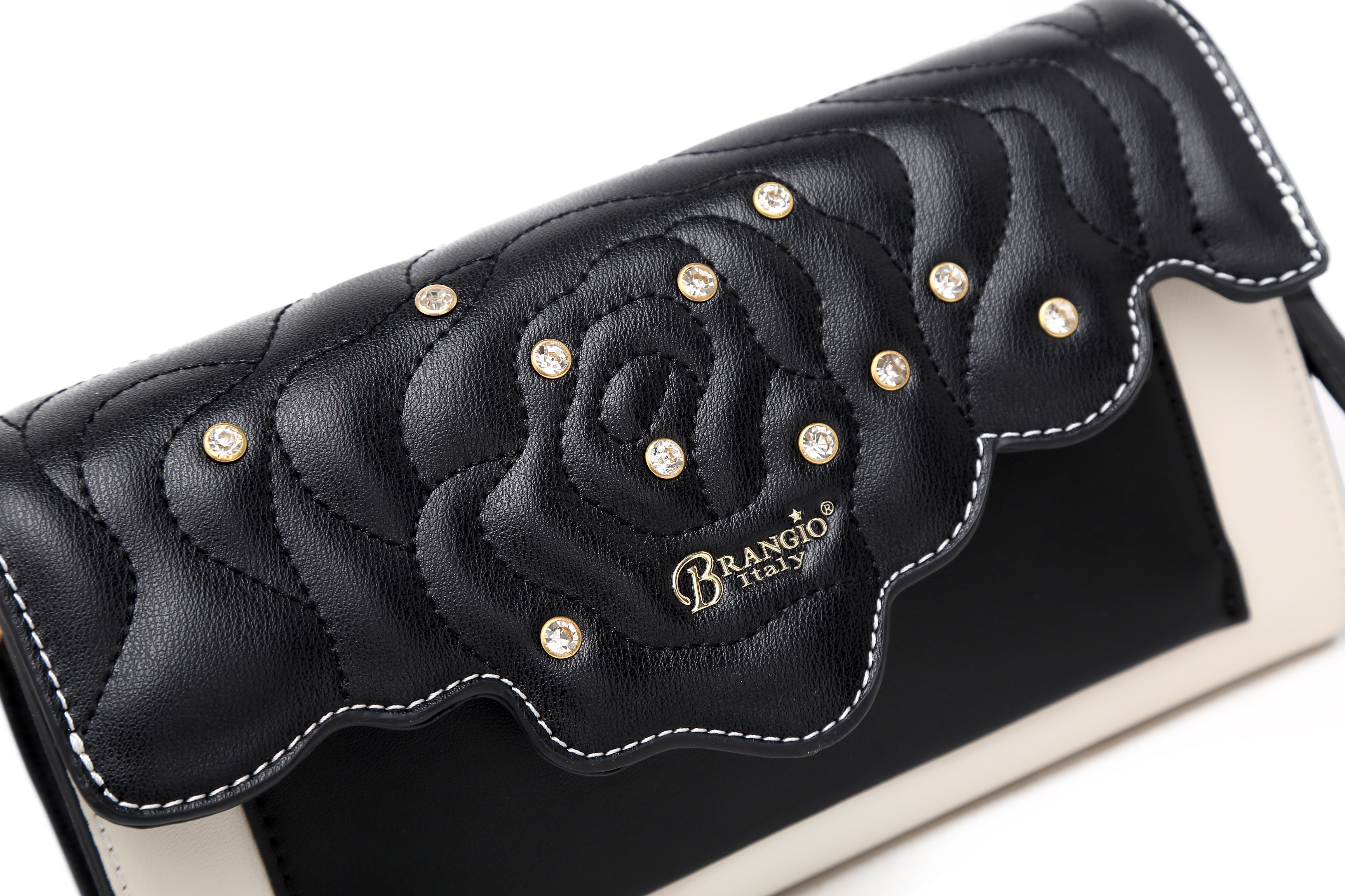 Rosette 3D Crystal Mini Crossbody Clutch - Brangio Italy Collections