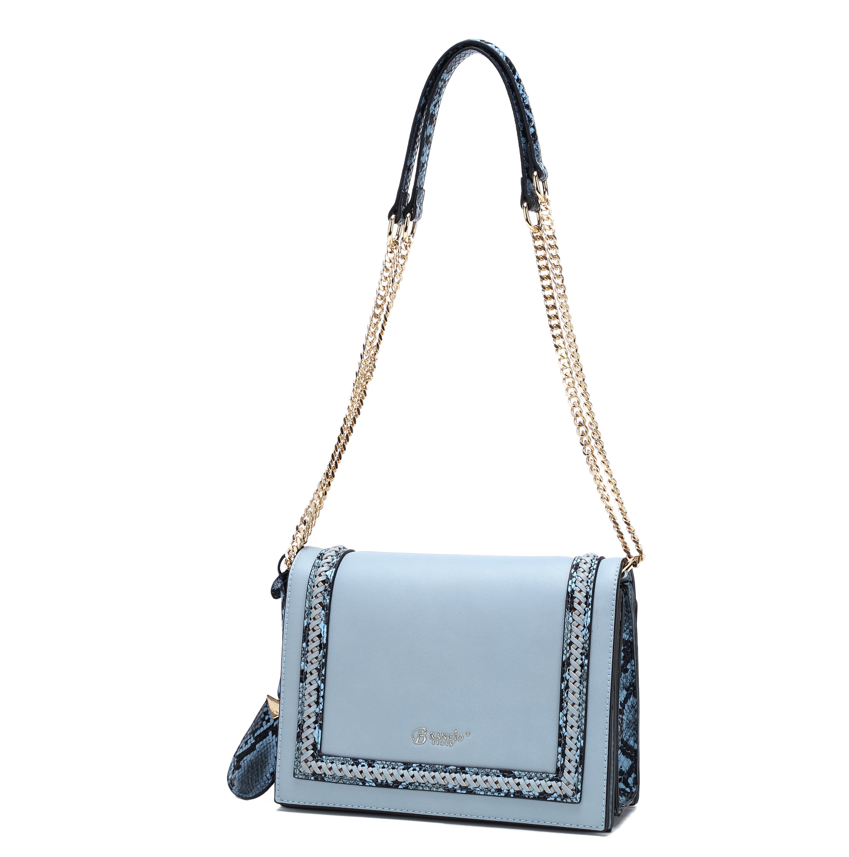 Brangio Italy Chain Shoulder Bag for Women - Designer Crossbody Purse