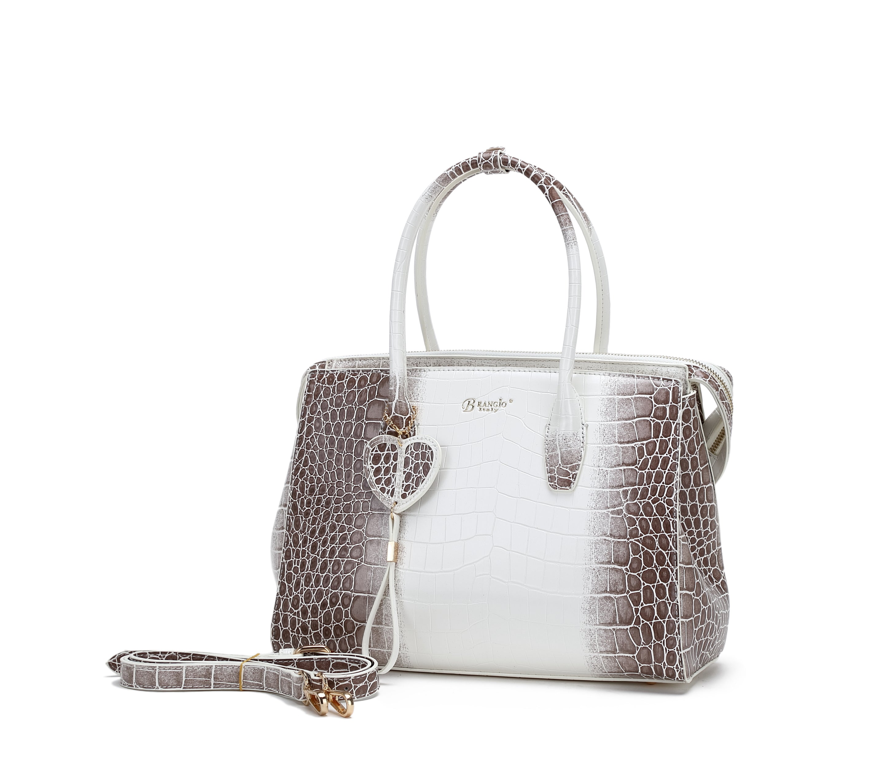 Brangio Elegant Croc-Embossed Handbag