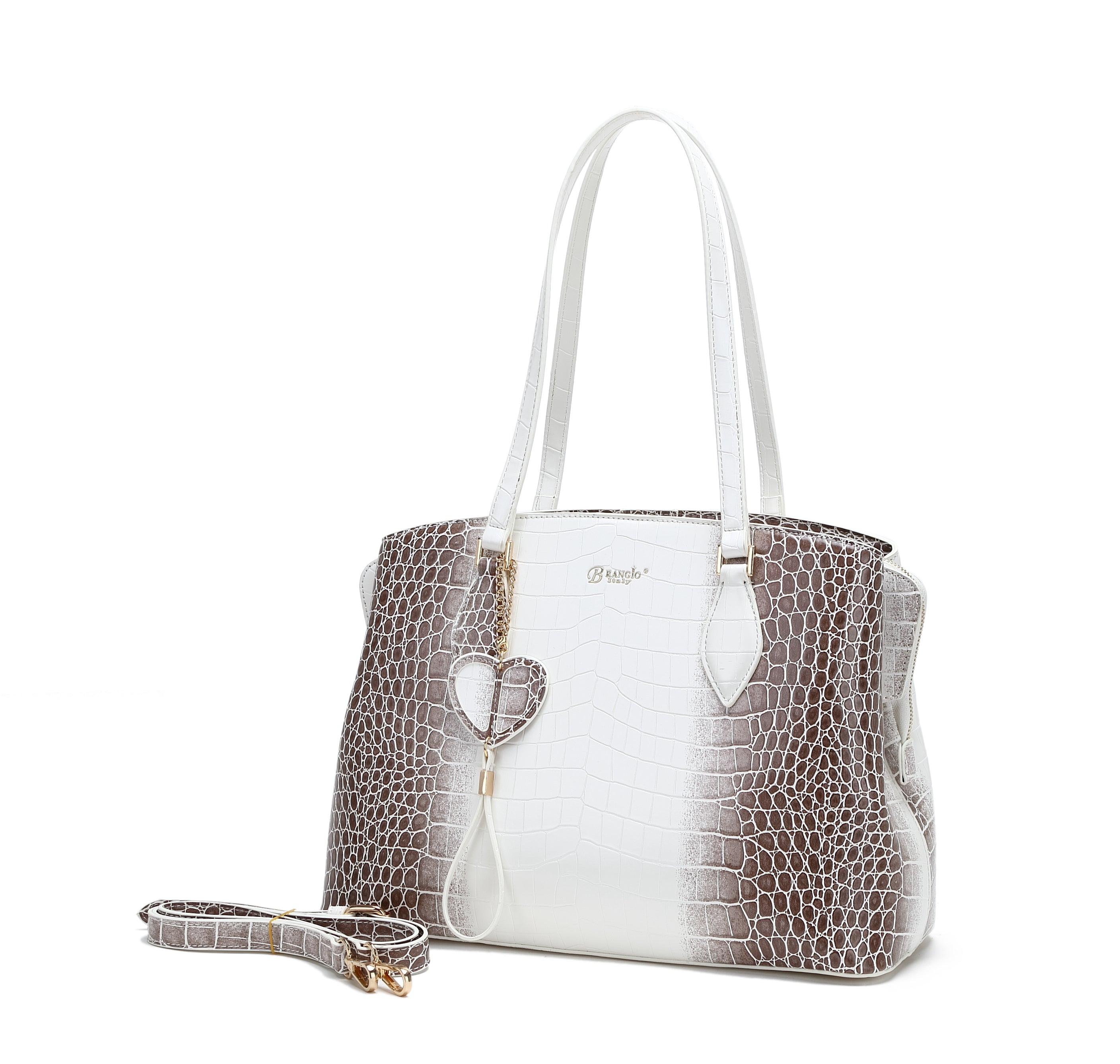 Brangio Luxe Croc-Embossed Tote Bag