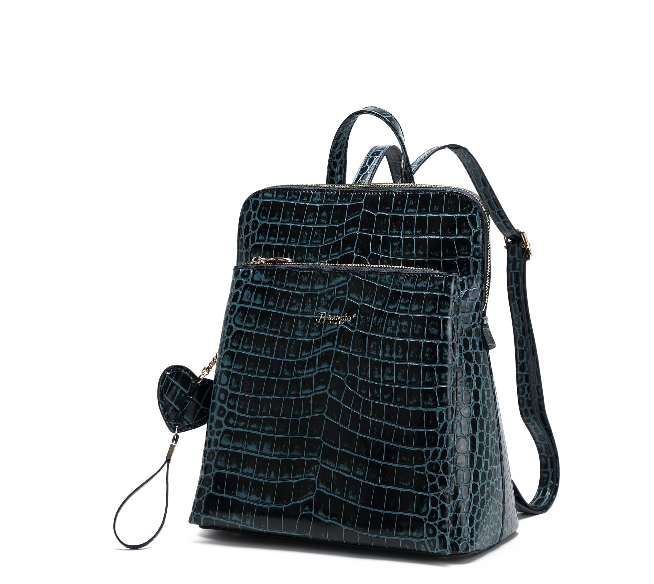 Brangio Croc-Embossed Convertible Backpack