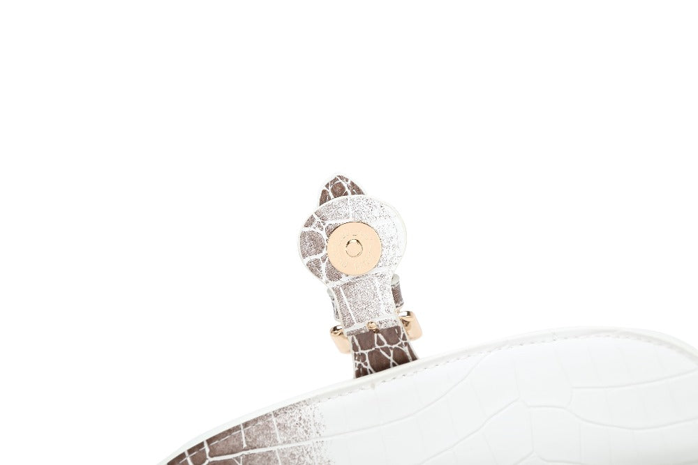 Brangio Croc-Embossed Crossbody Bag