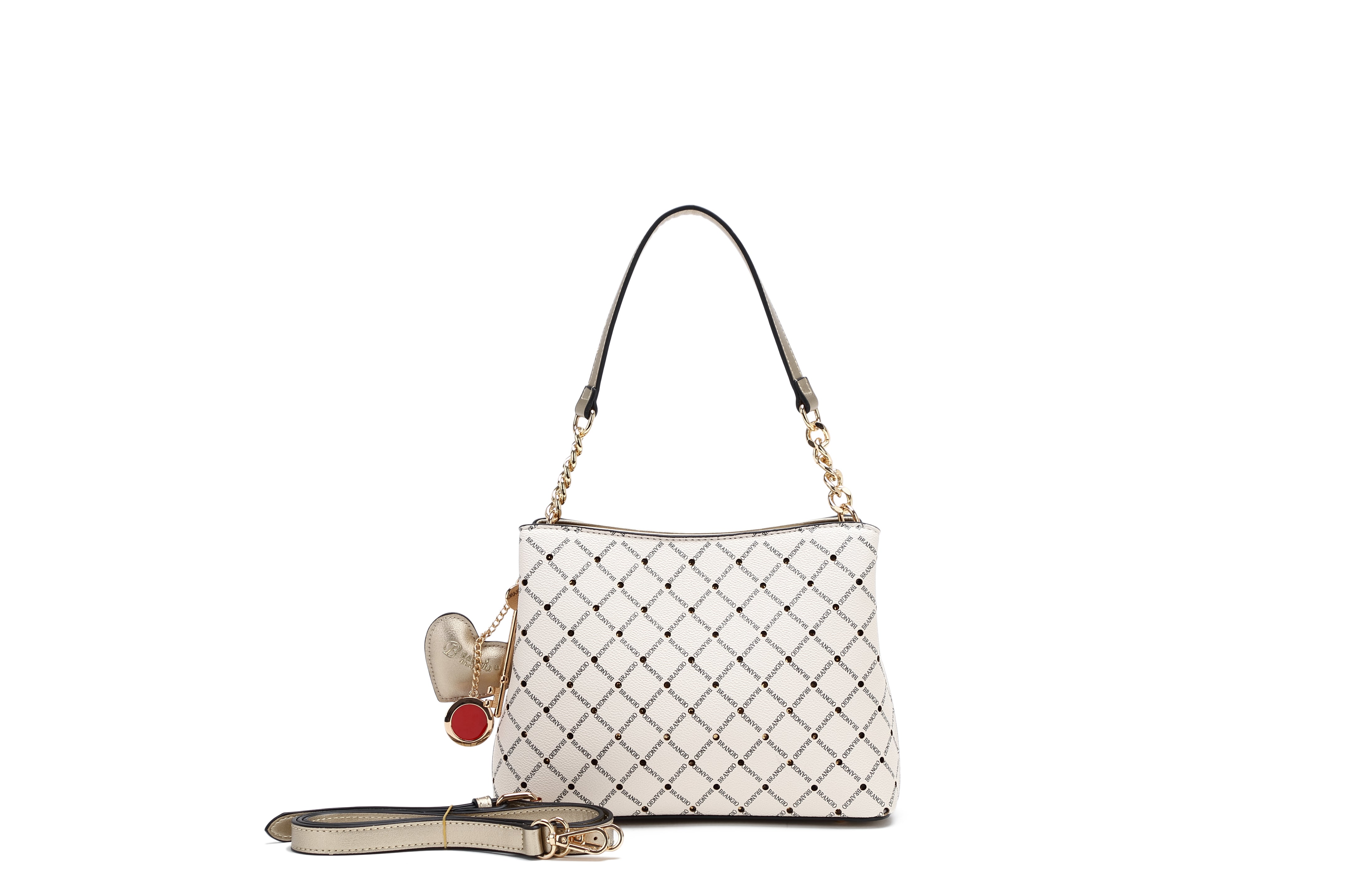 Brangio Italy Diamond Luxe Chain Hobo Bag & Crossbod Bag