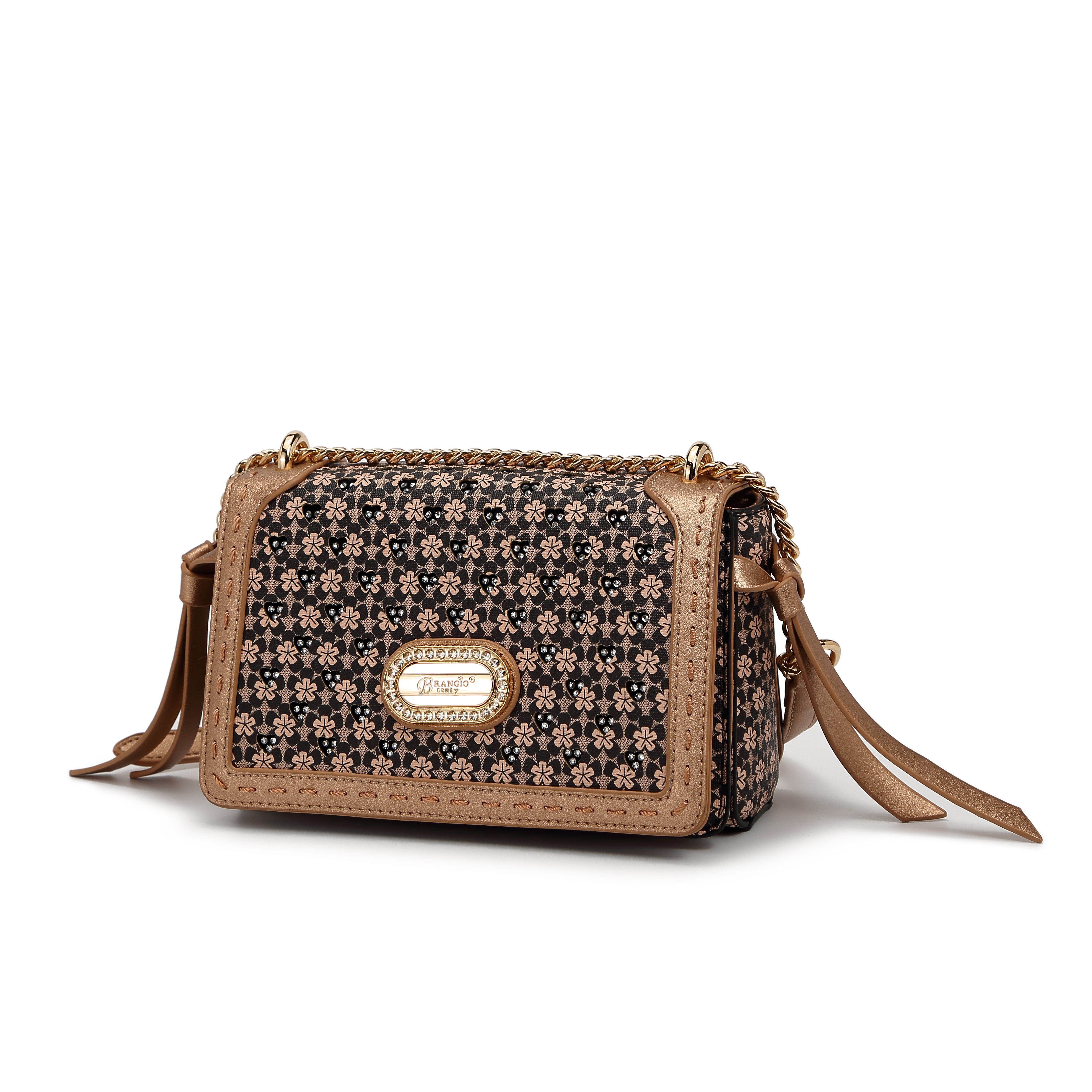 Brangio Luxe Floral Crossbody Bag