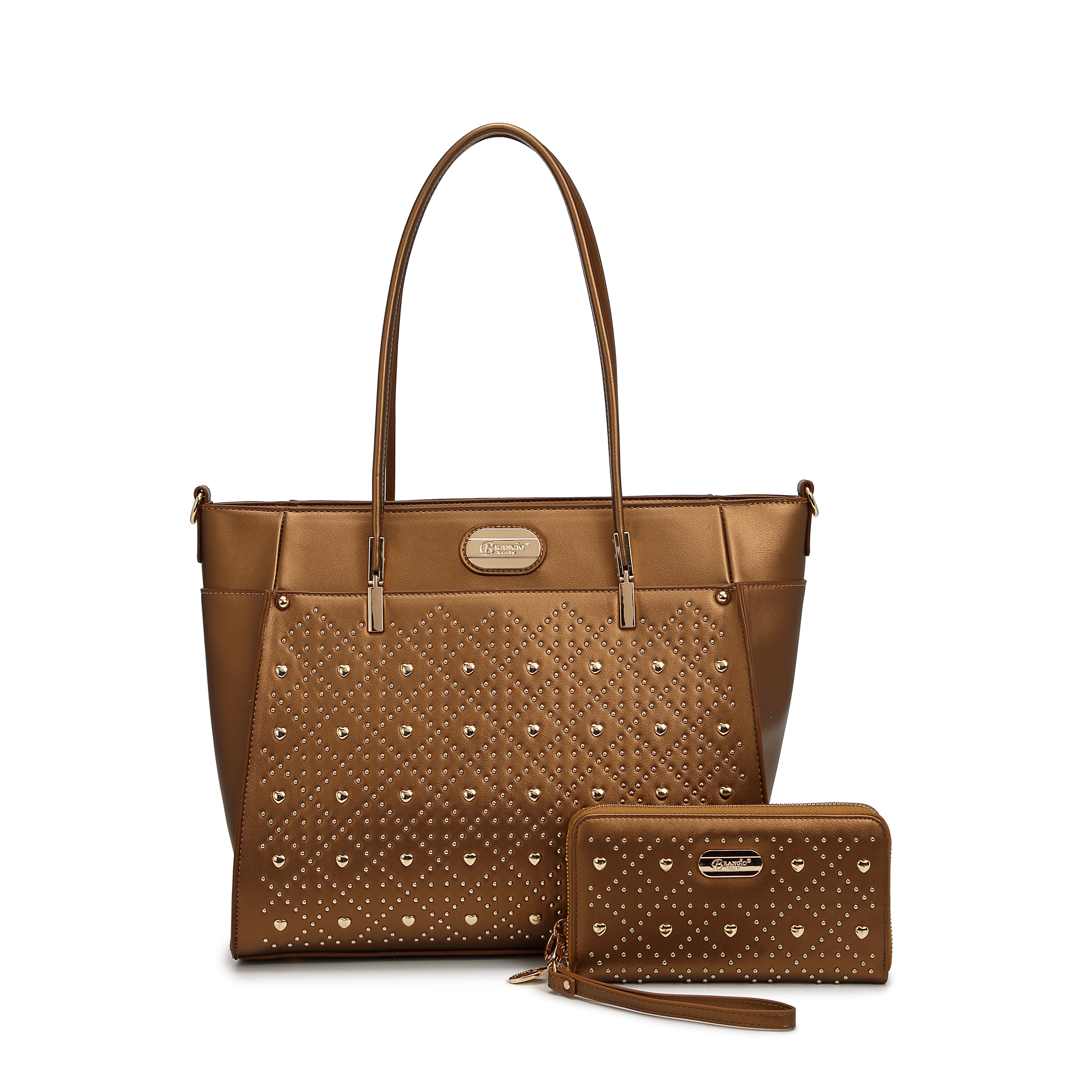 Brangio Italy Luxe Heart Love Lightning Tote Bag