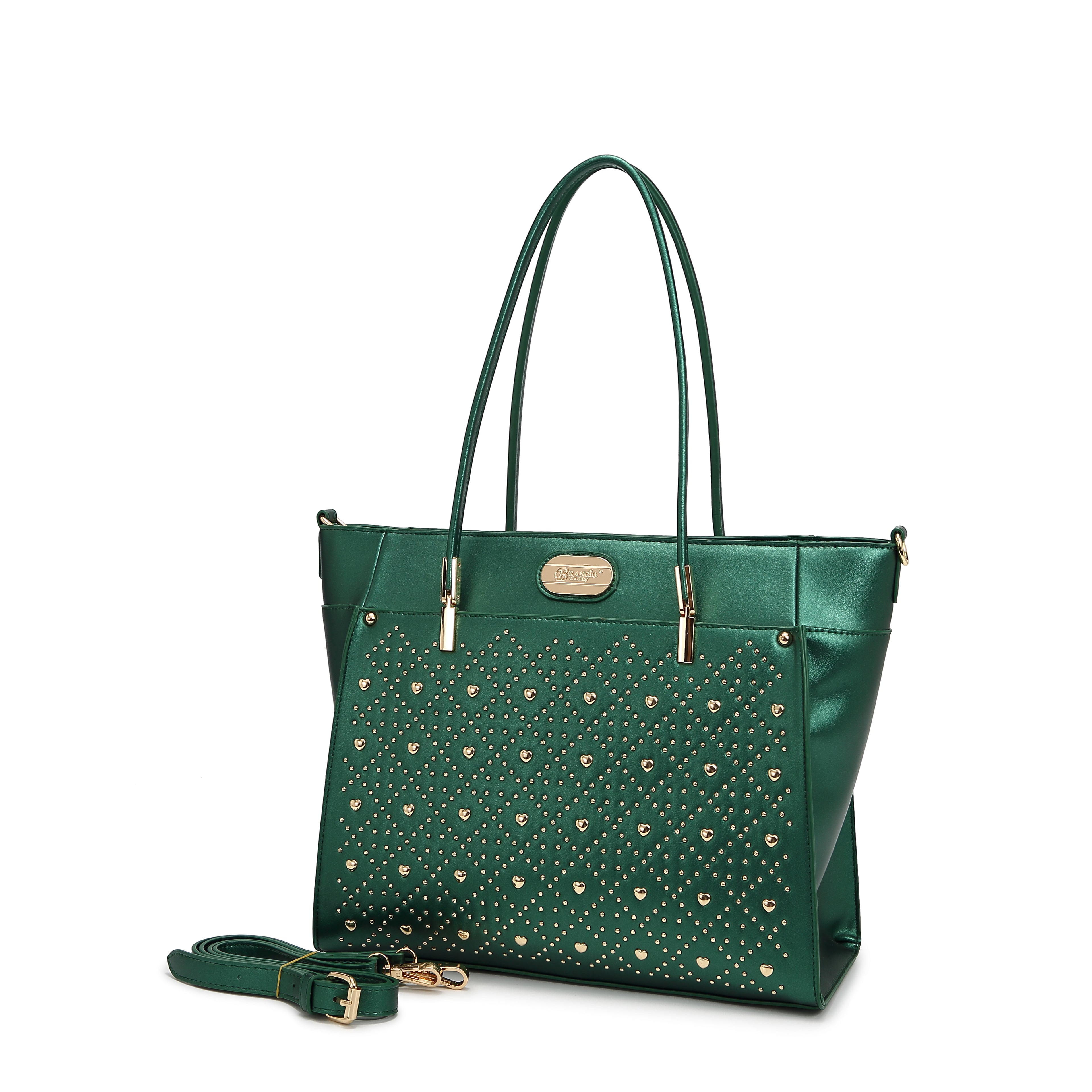 Brangio Italy Luxe Heart Love Lightning Tote Bag