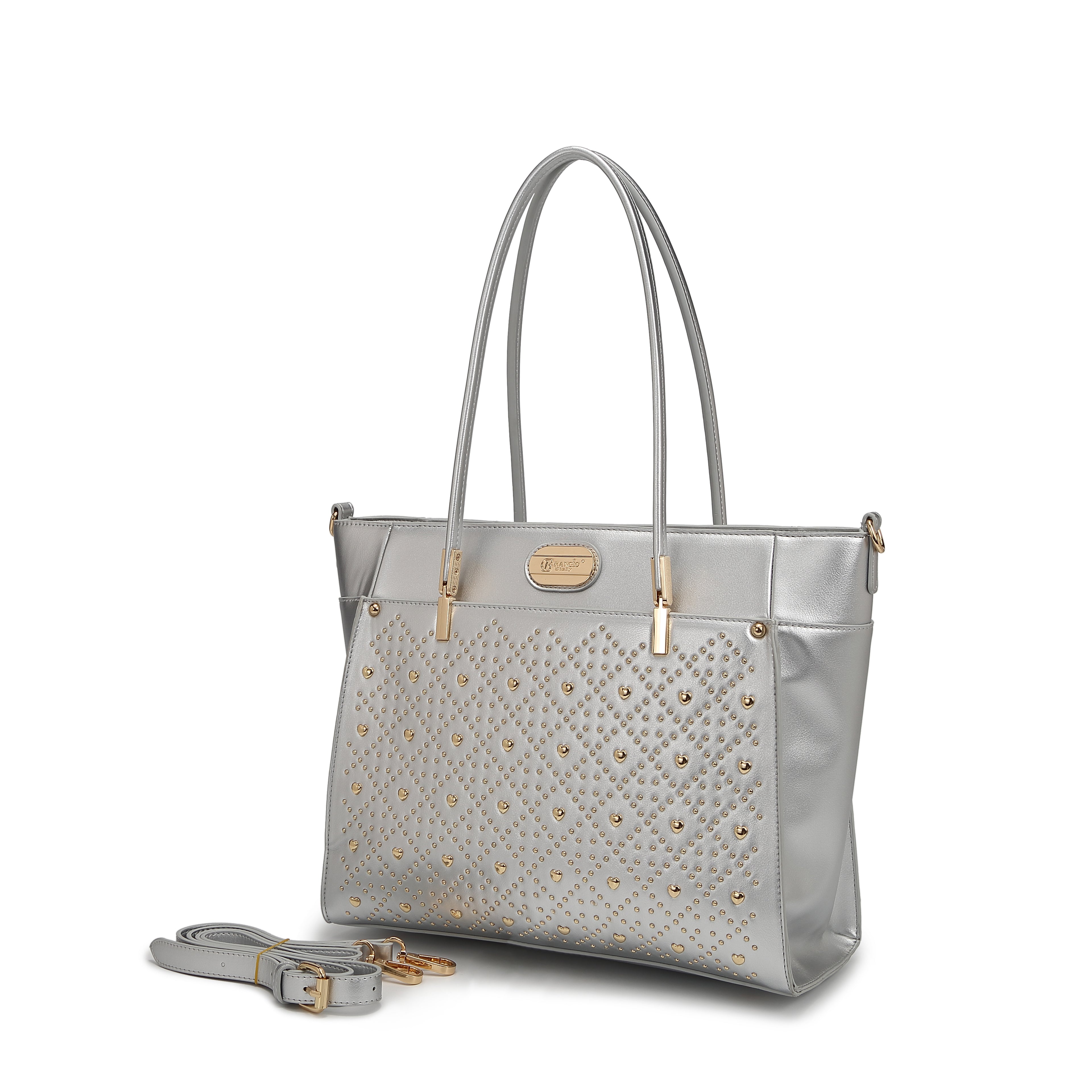 Brangio Italy Luxe Heart Love Lightning Tote Bag