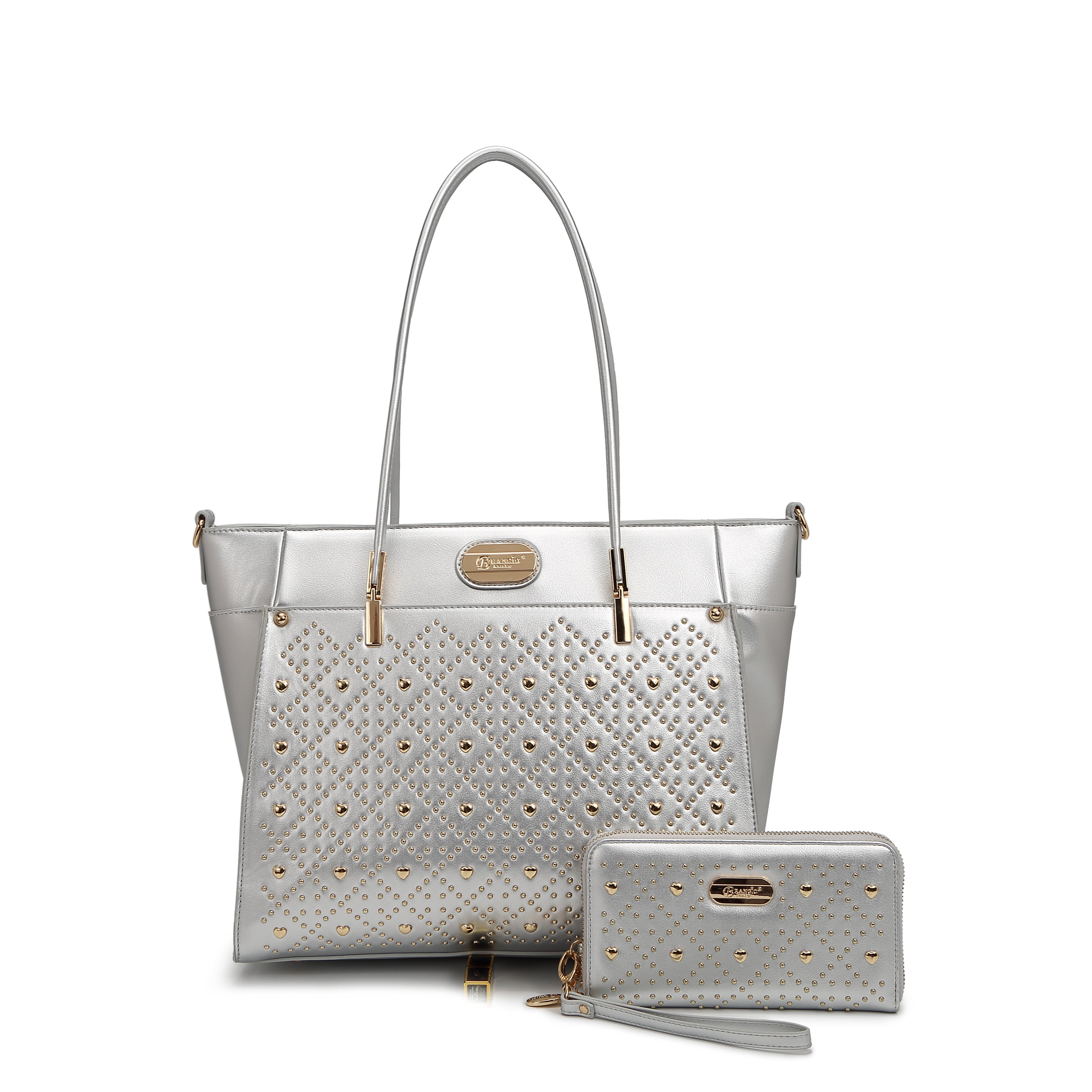 Brangio Italy Luxe Heart Love Lightning Tote Bag