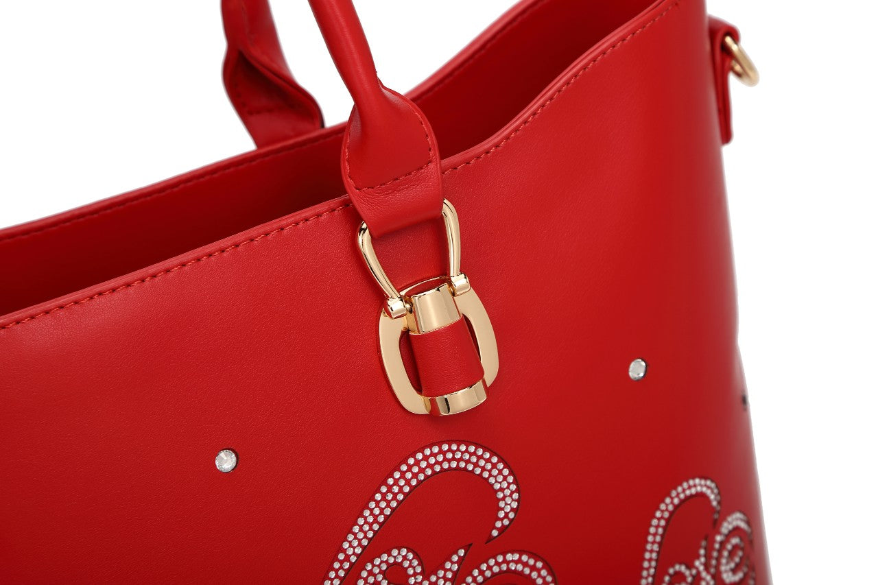 Brangio Elegant Love-Embellished Tote Bag