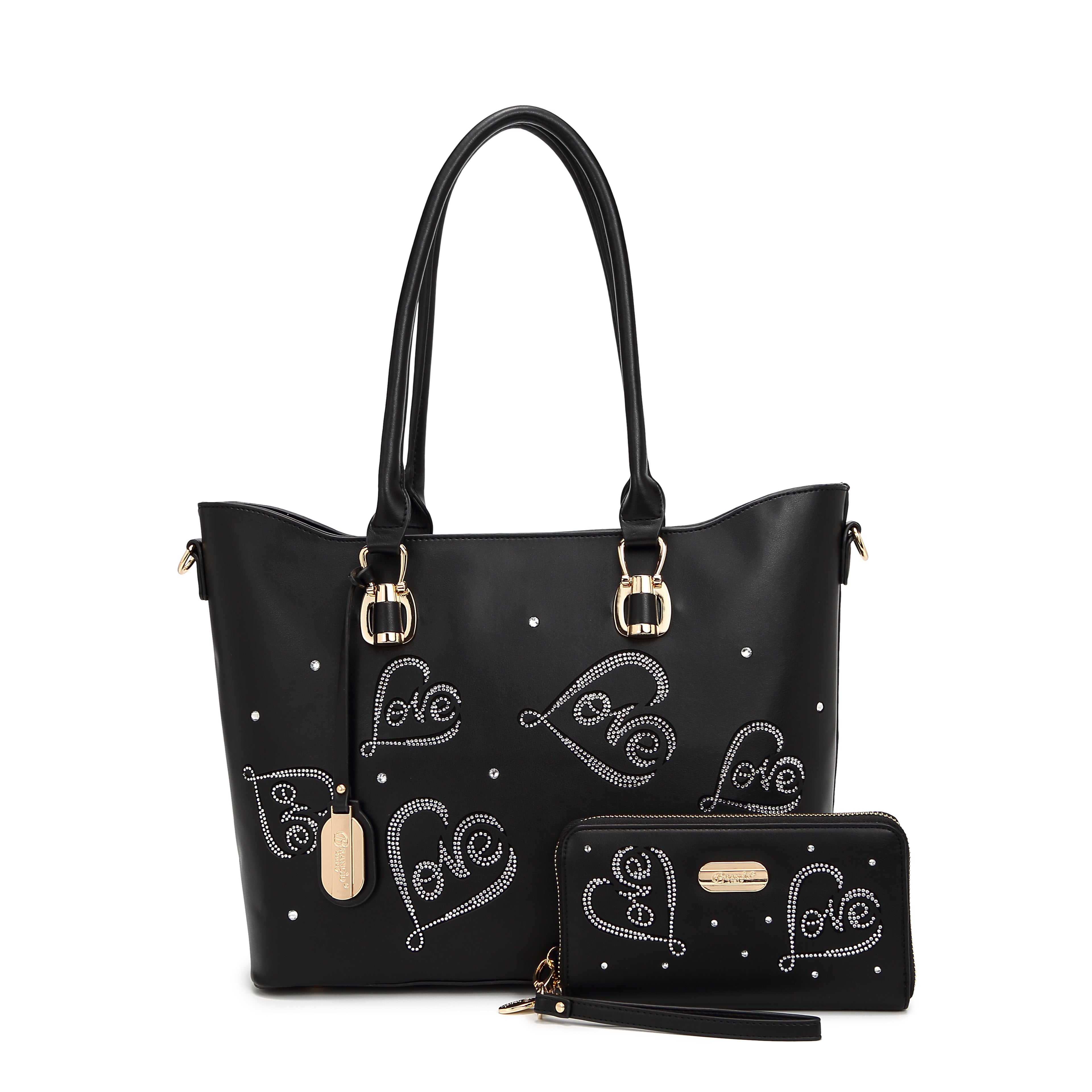 Brangio Elegant Love-Embellished Tote Bag