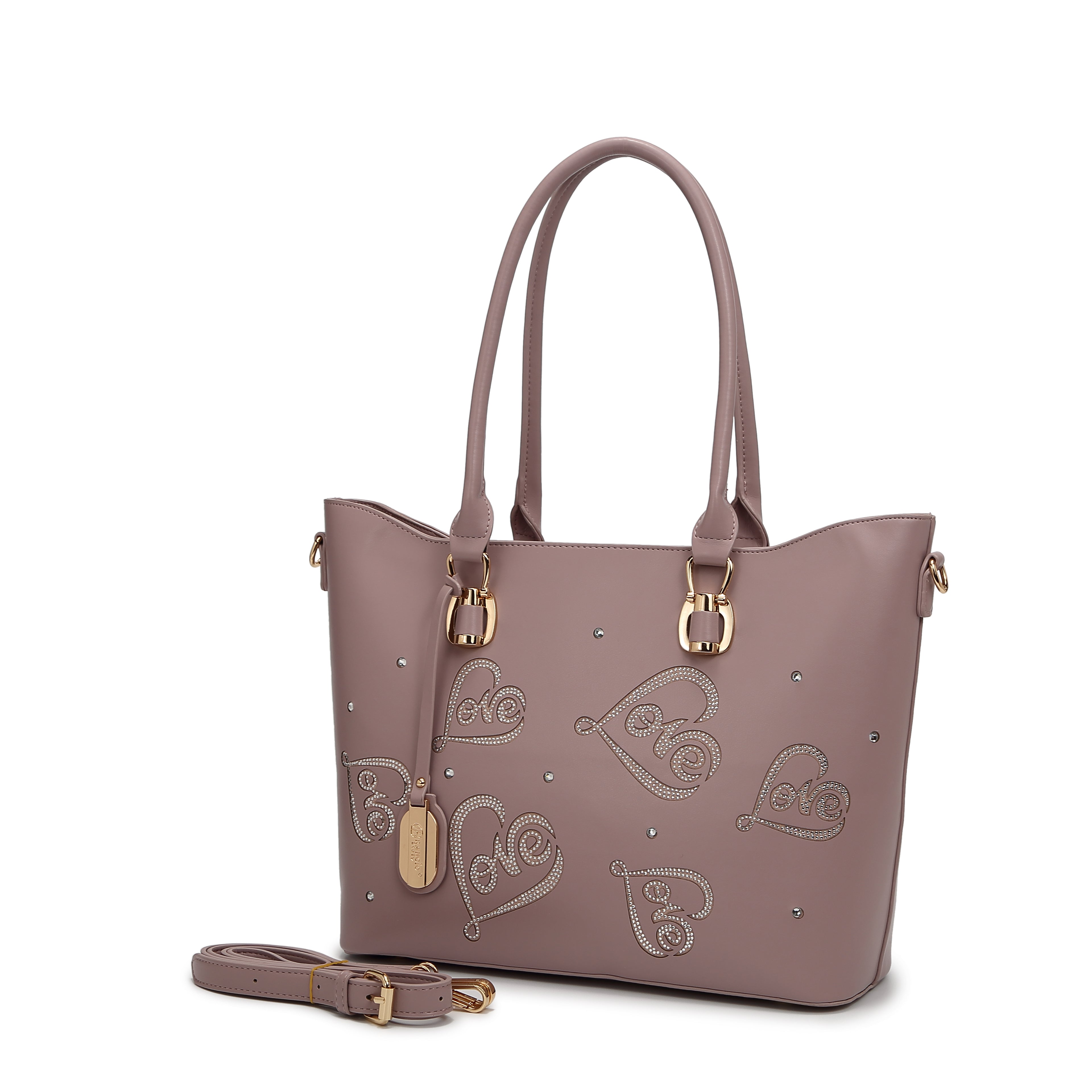 Brangio Elegant Love-Embellished Tote Bag