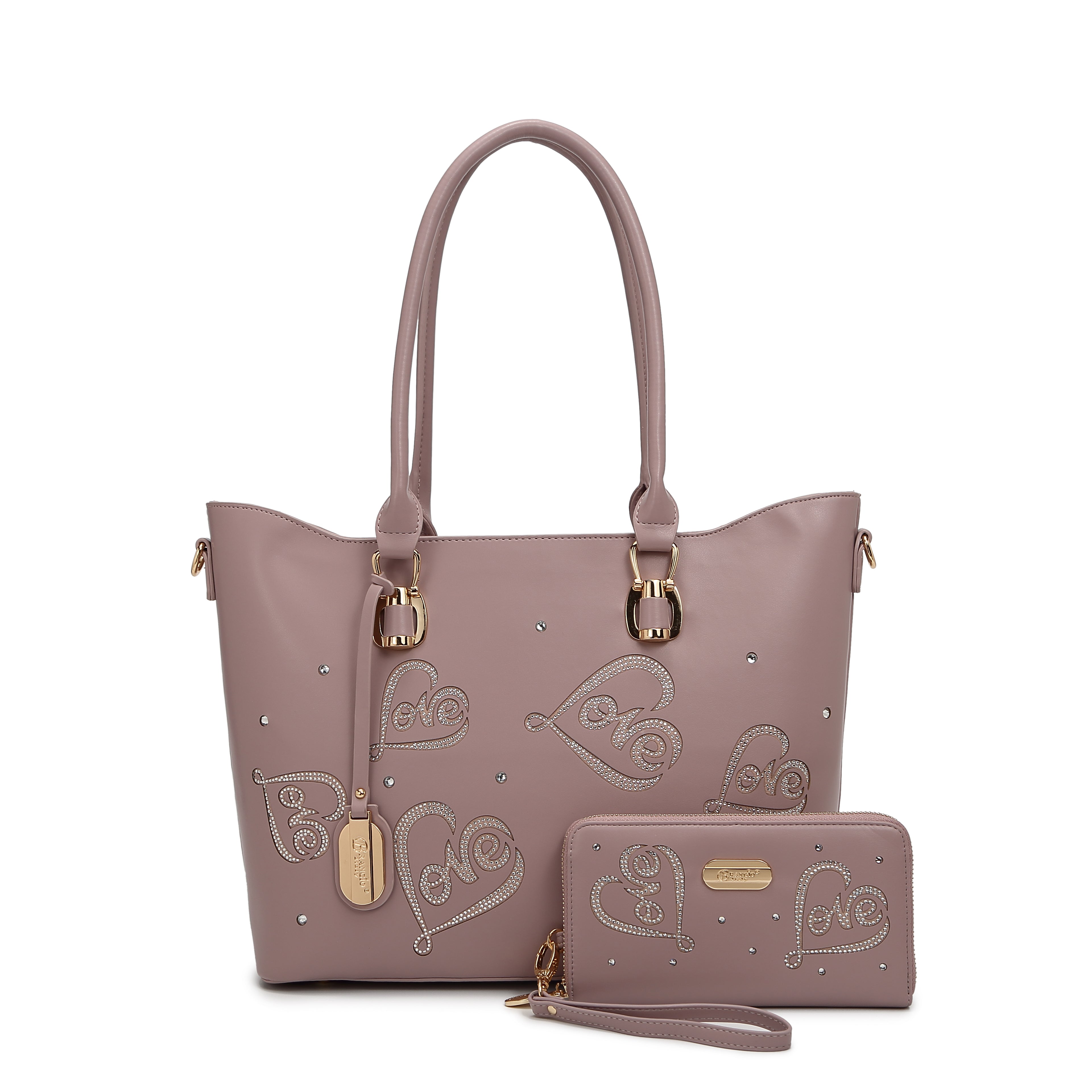 Brangio Elegant Love-Embellished Tote Bag