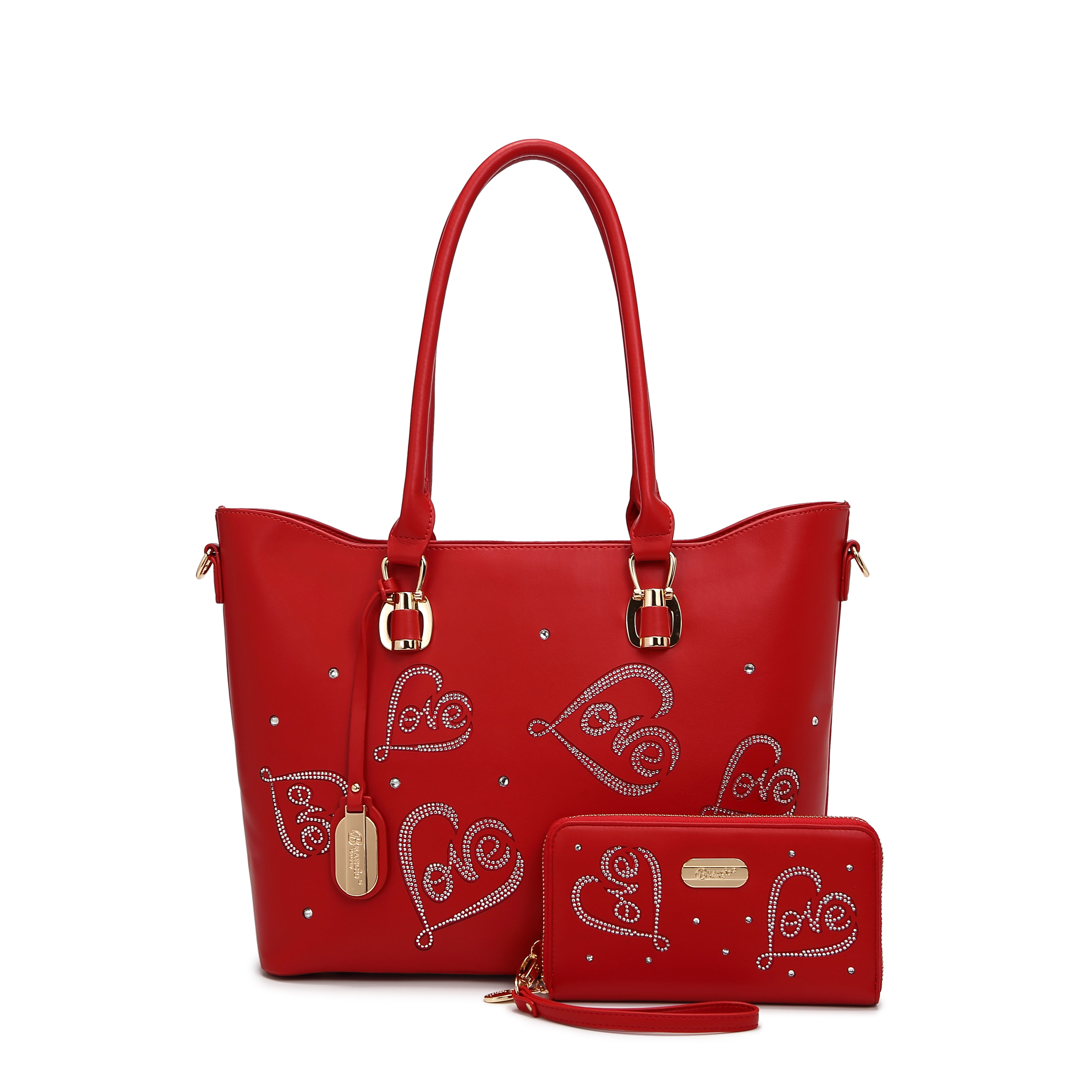Brangio Elegant Love-Embellished Tote Bag