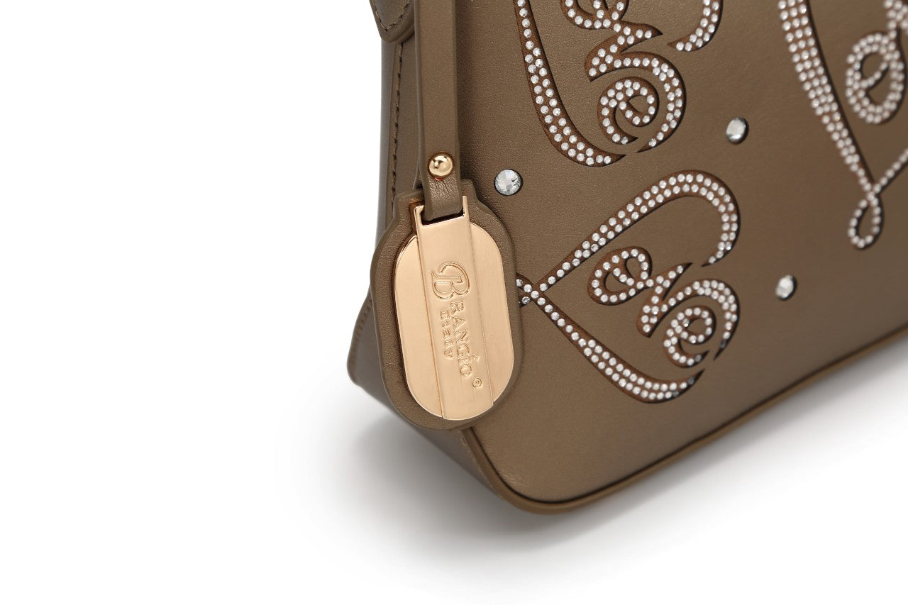 Brangio Elegant Love-Embellished Handbag