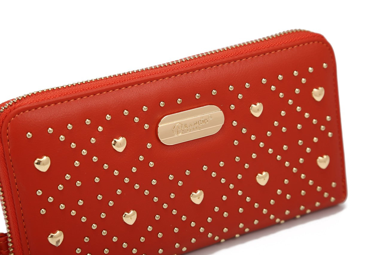 Brangio Glamorous Studded Wristlet Wallet