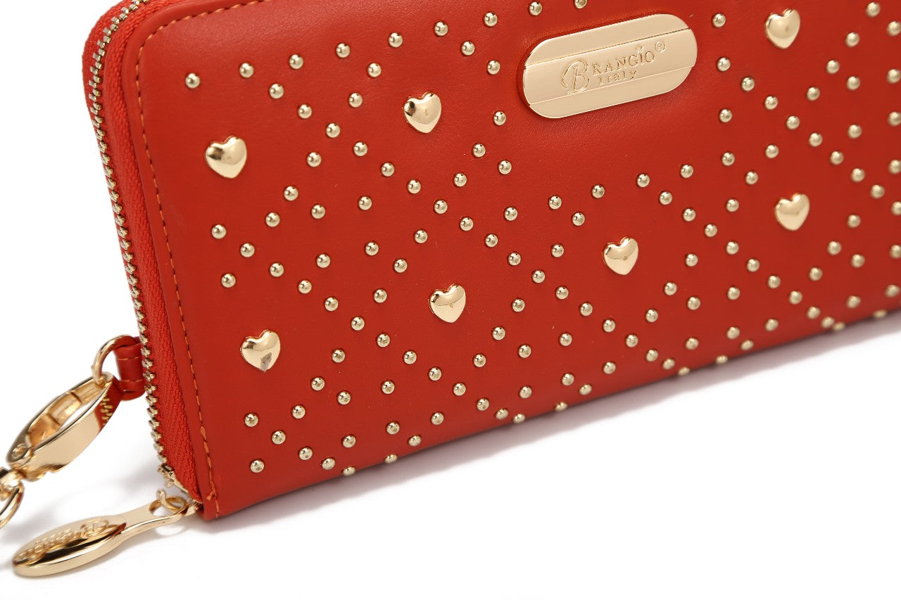 Brangio Glamorous Studded Wristlet Wallet