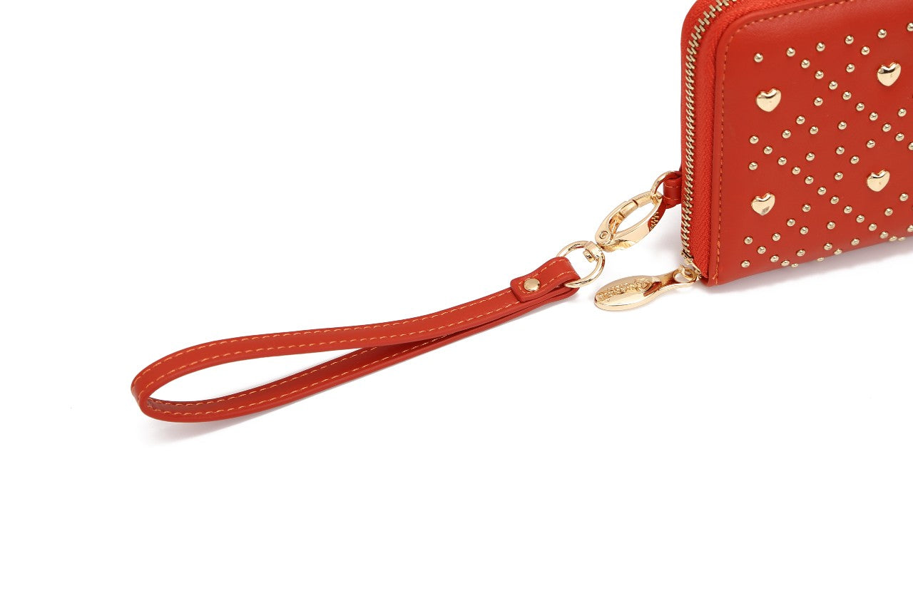 Brangio Glamorous Studded Wristlet Wallet