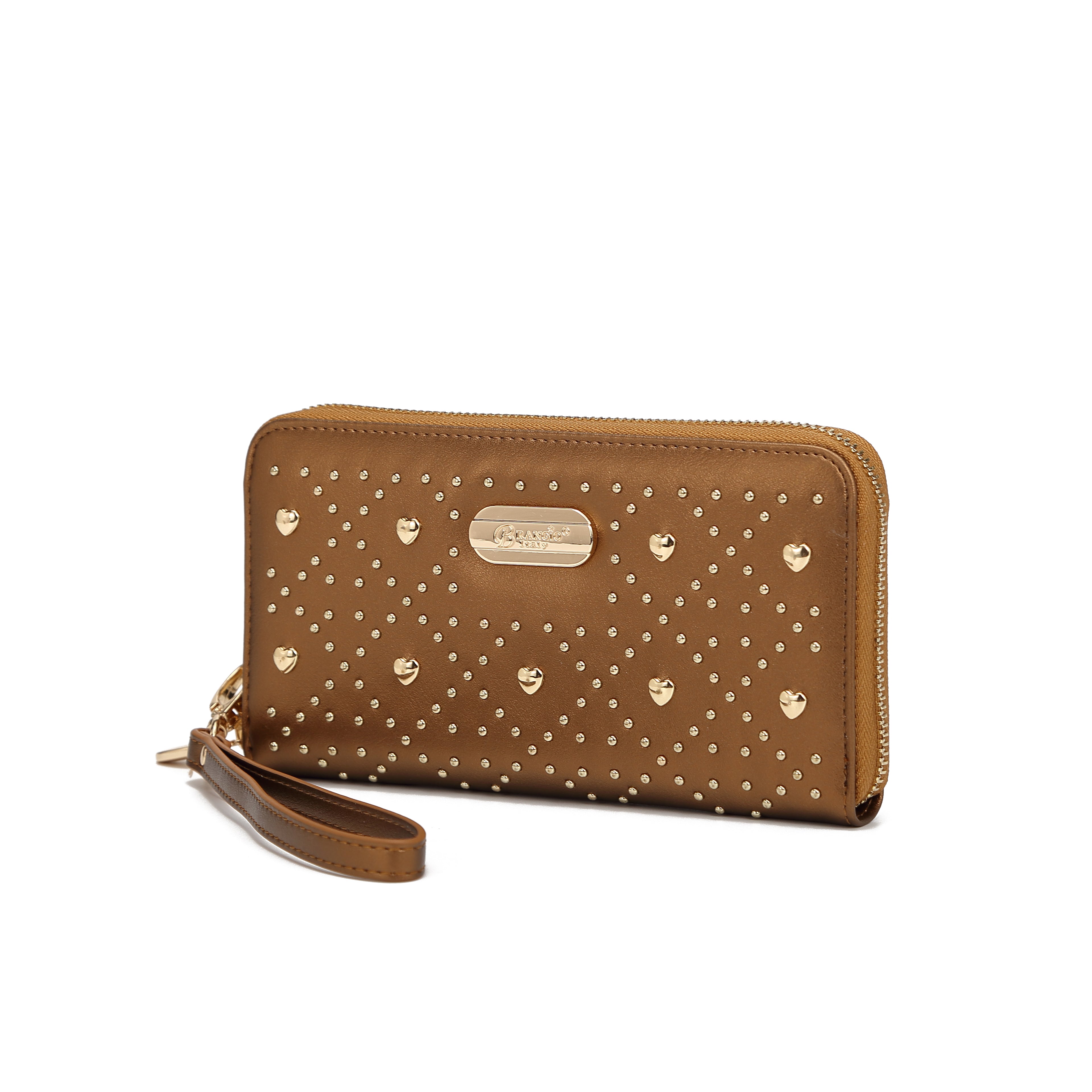 Brangio Glamorous Studded Wristlet Wallet
