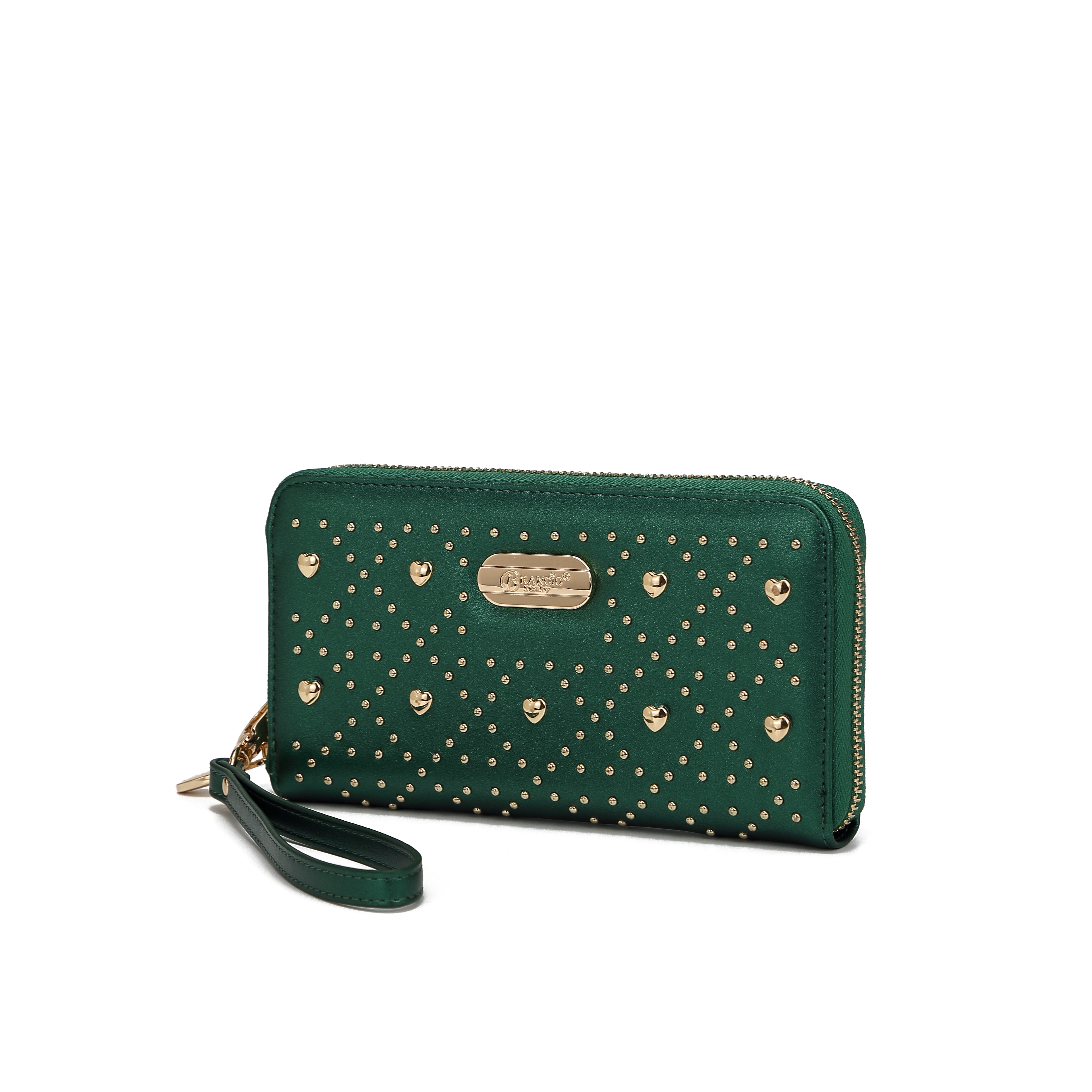 Brangio Glamorous Studded Wristlet Wallet