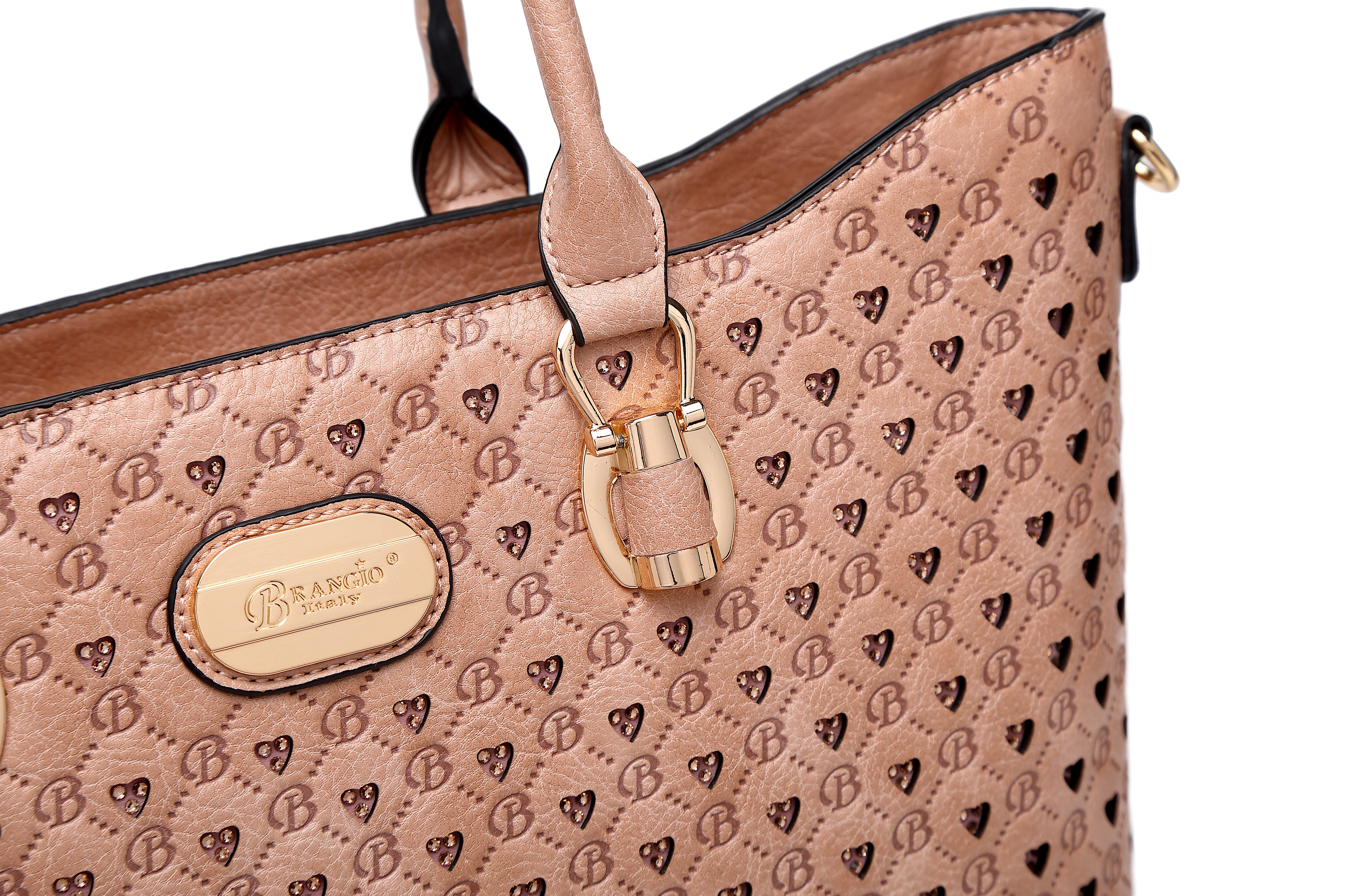 Millionaire Queen Double Layer Crystal Engraved Tote - Brangio Italy Collections