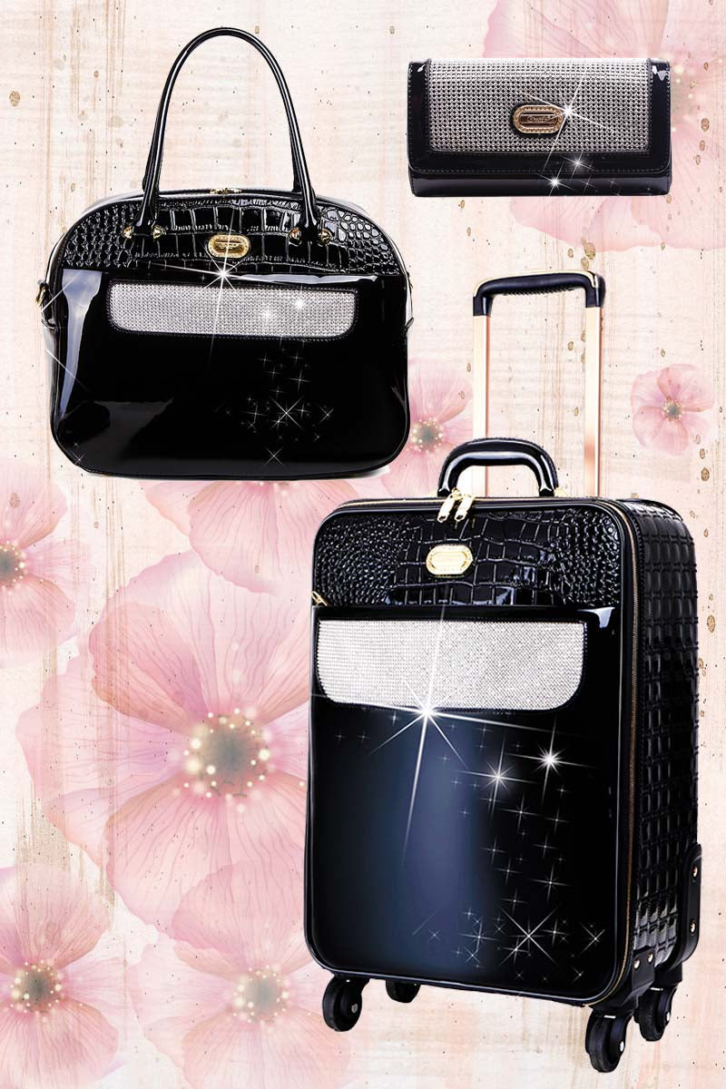 Sleek & Steady 2PC Set | Signature Away Luggage Set for Travel with Crossbody Bag - Brangio Italy Co.