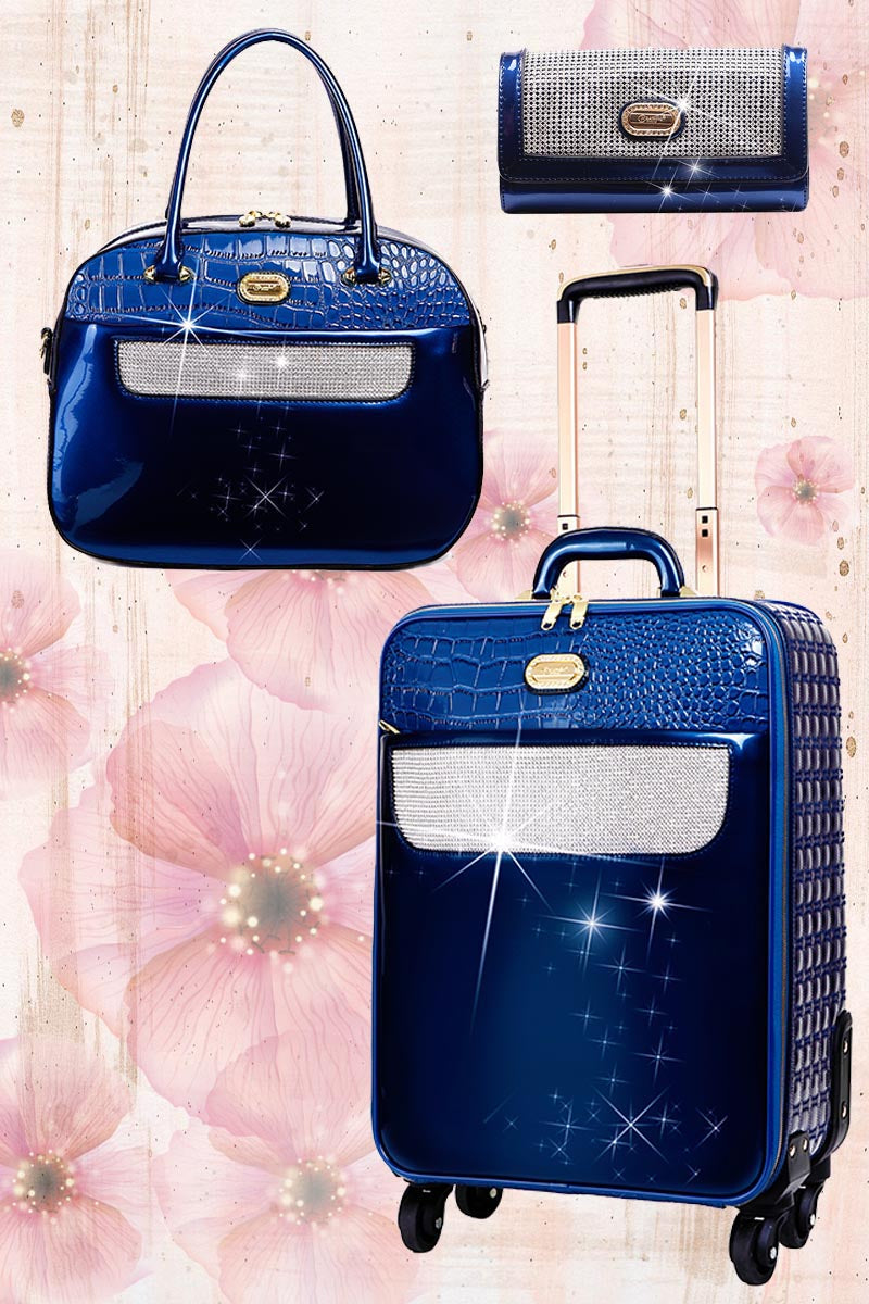 Sleek & Steady 2PC Set | Signature Away Luggage Set for Travel with Crossbody Bag - Brangio Italy Co.