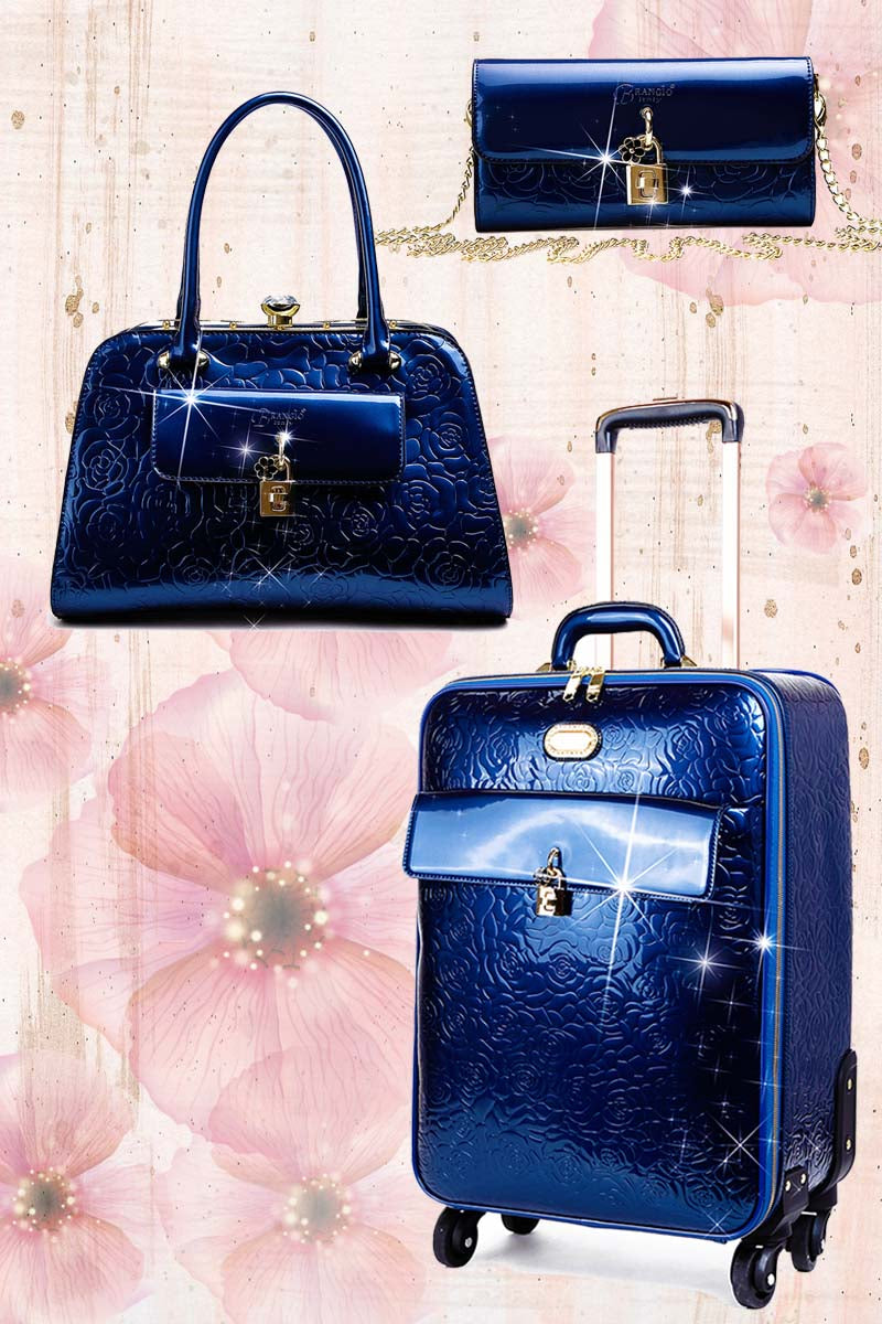 Rosy Lox 2.0 3PC Set | | Luggage For Women Rolling Suitcase Travel Bag - Brangio Italy Co.