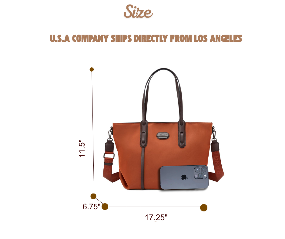 Brangio Italy Lightweight Tote Bag – Water-Resistant Everyday Shoulder Bag