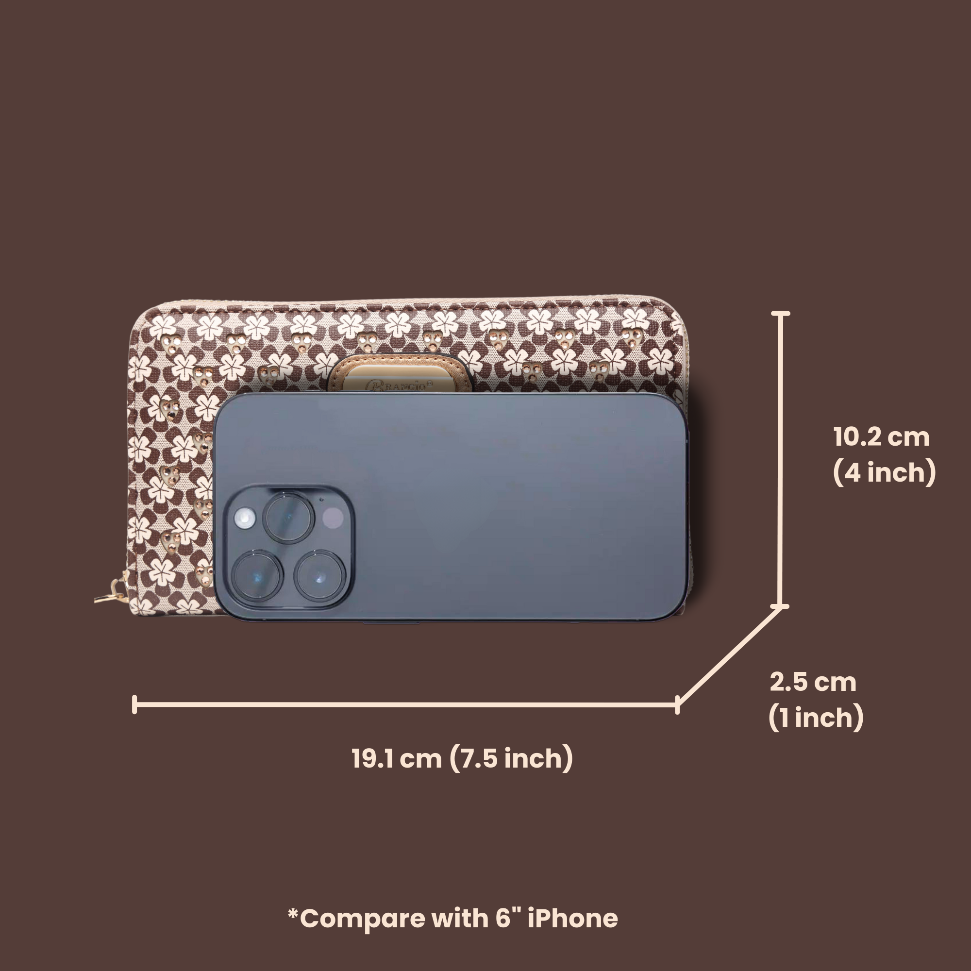 Brangio Italy Elegant Love-Inspired zippered wristlet Wallet